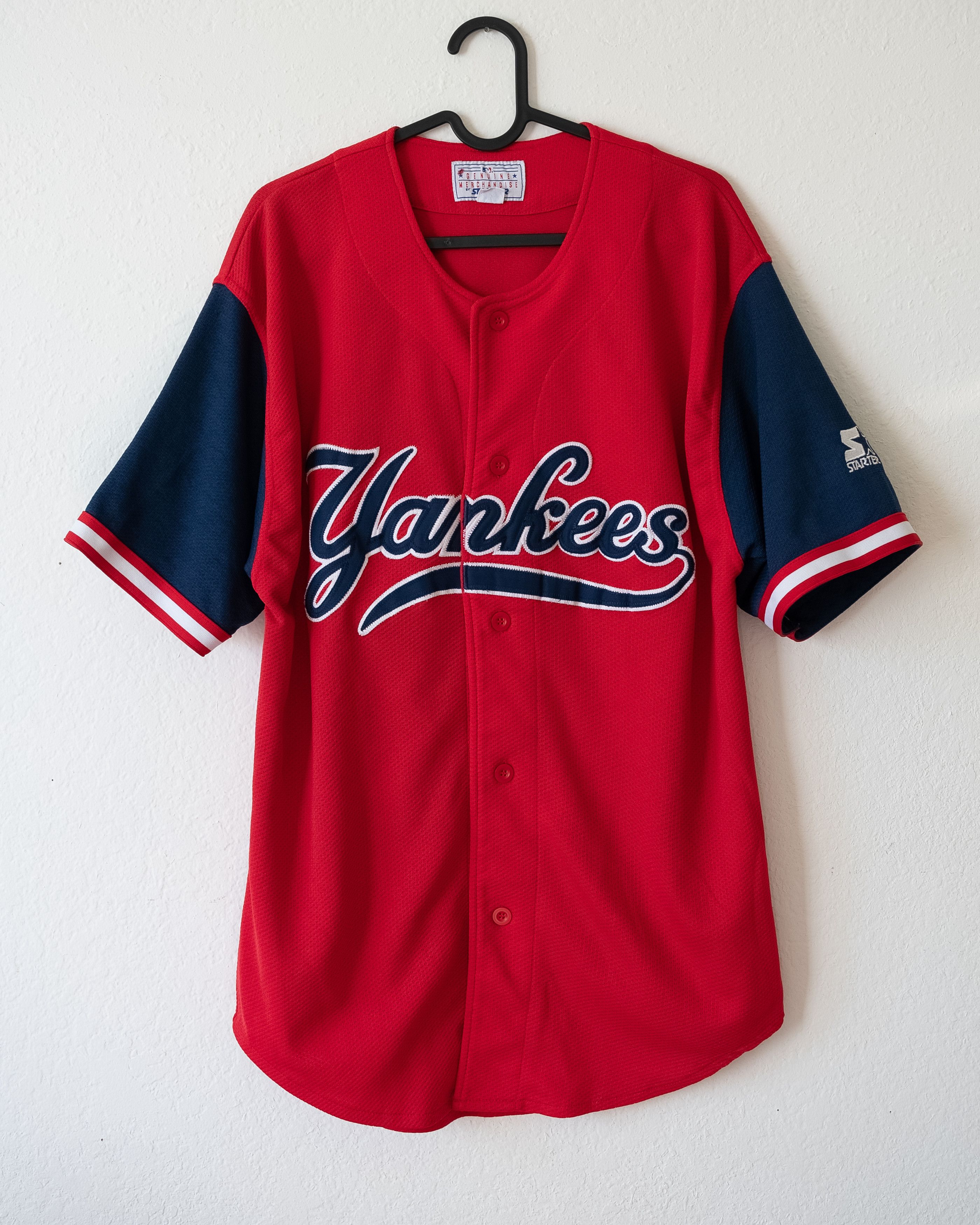 Vintage 90s NEW YORK YANKEES STARTER BUTTON UP JERSEY | Grailed