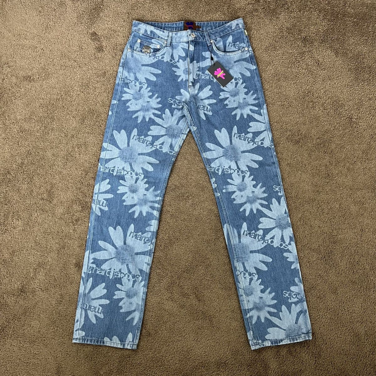 【COLOR iN ID】Heaven Lettering Denim Pants Heaven by Marc Jacobs Heaven Laser Floral Pants - Denim