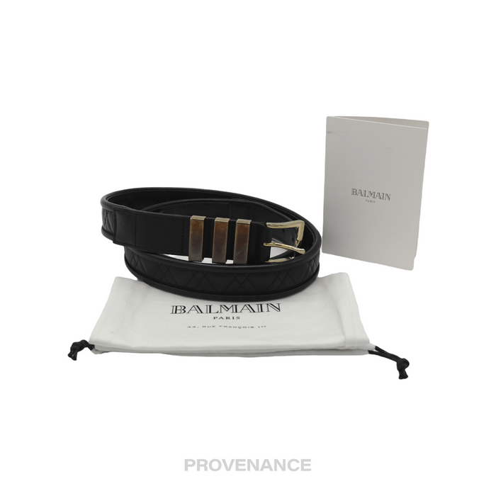 balmain hommes leather belt