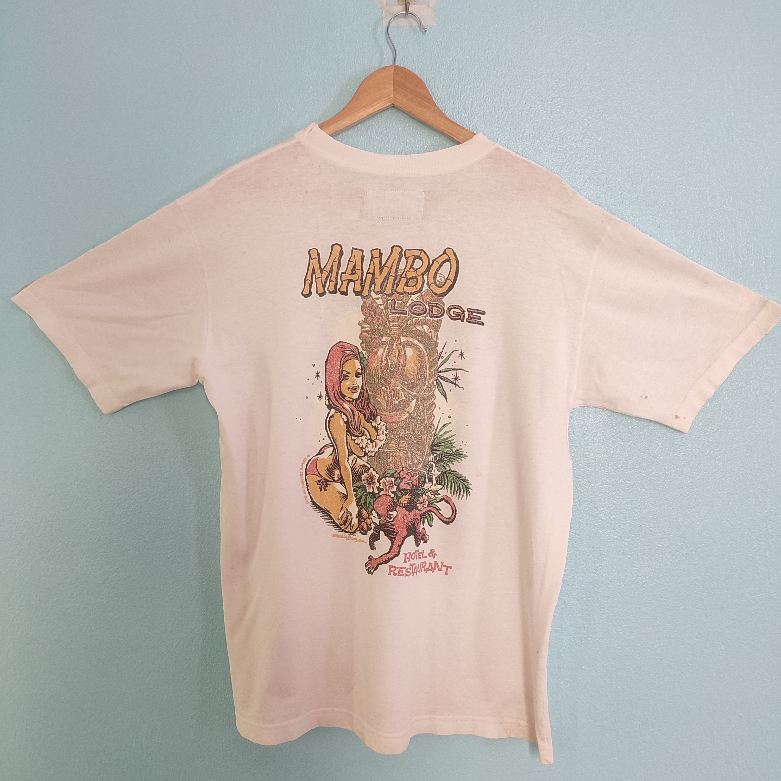 Mambo × Vintage 90's MAMBO Surf Style Rare Design Tshirt dp1 Size US L / EU 52-54 / 3 - 1 Thumbnail