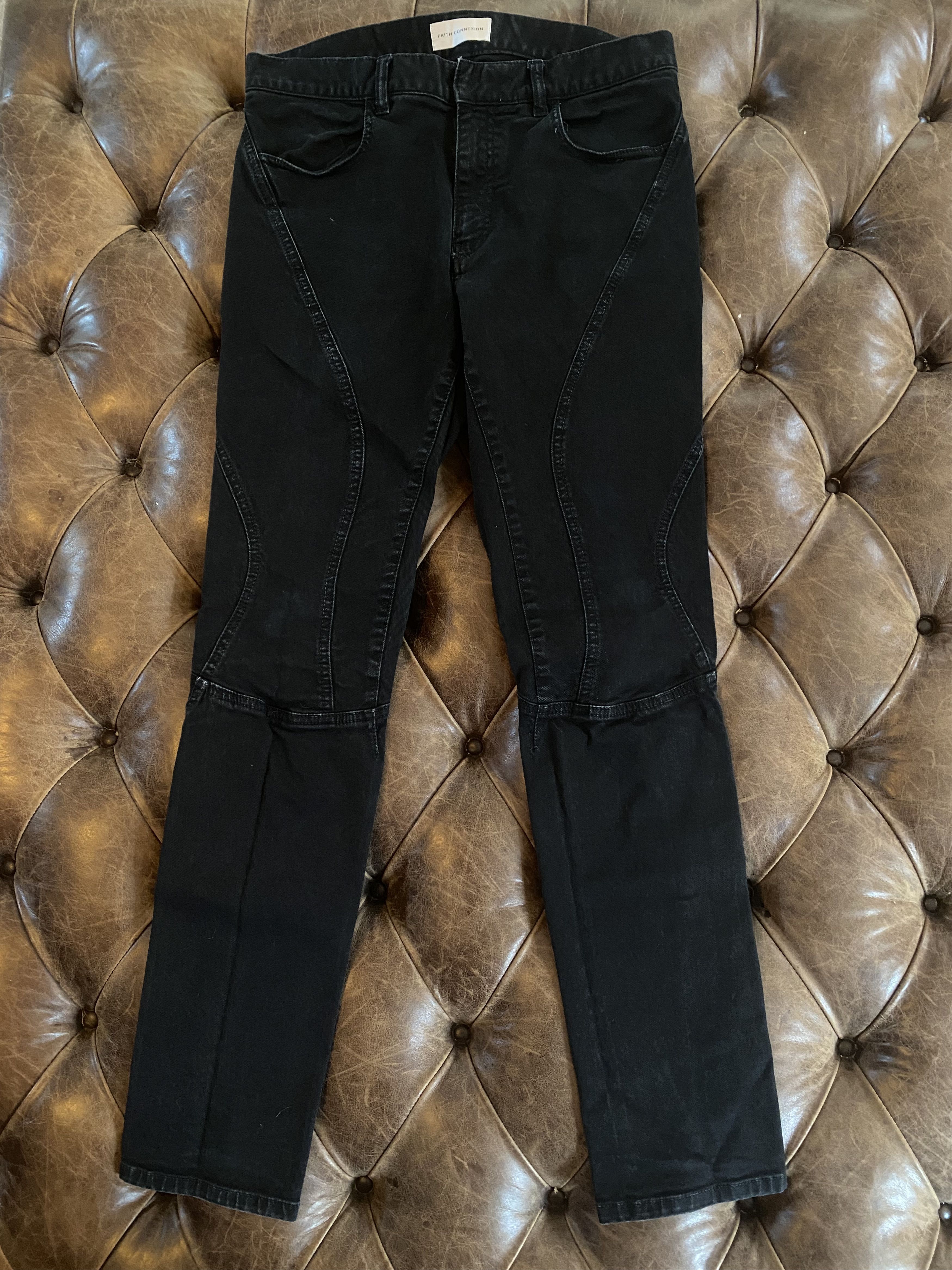 Faith Connexion Black Panel Jeans