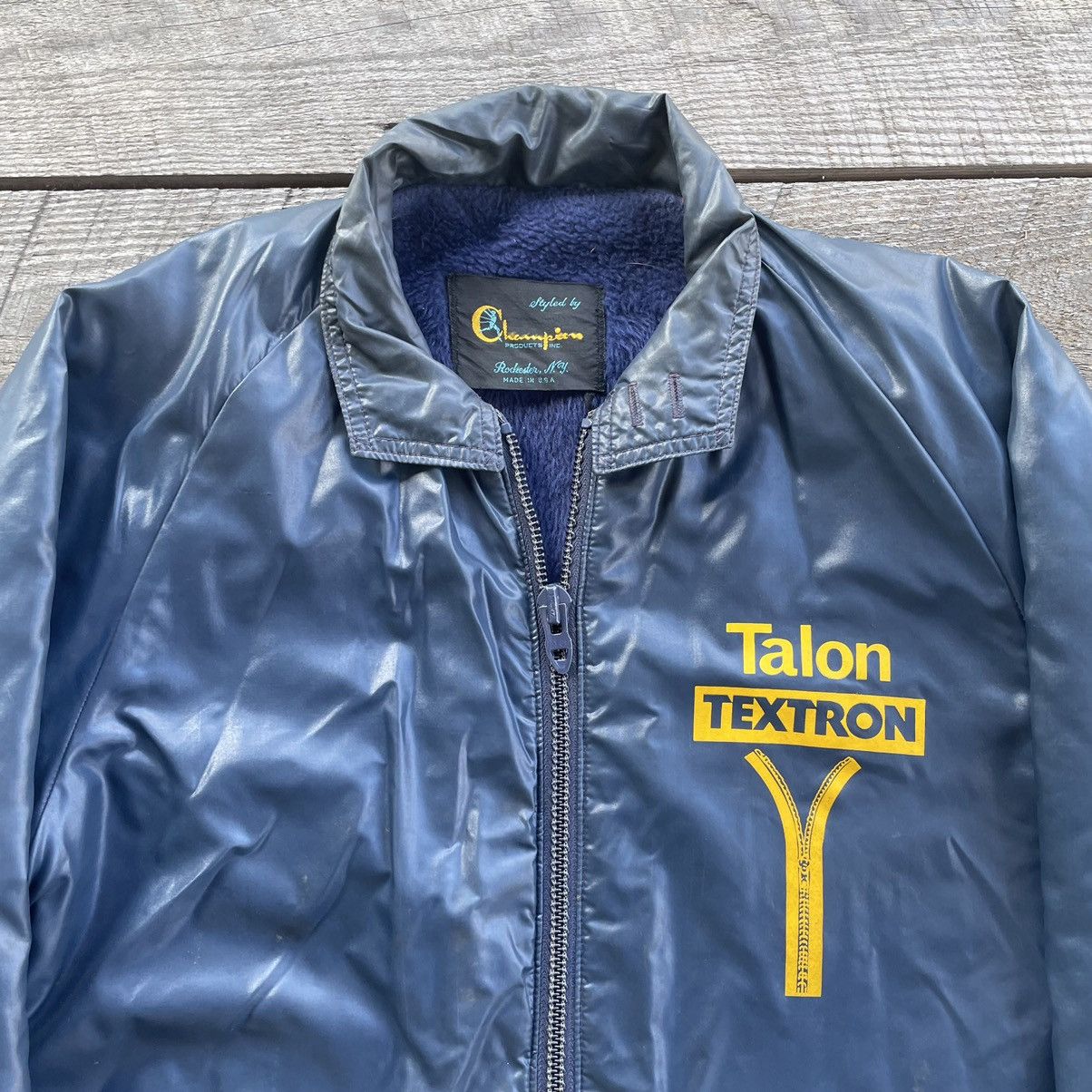 Vintage 60s Champion Running Man Talon Zipper Promo Jacket