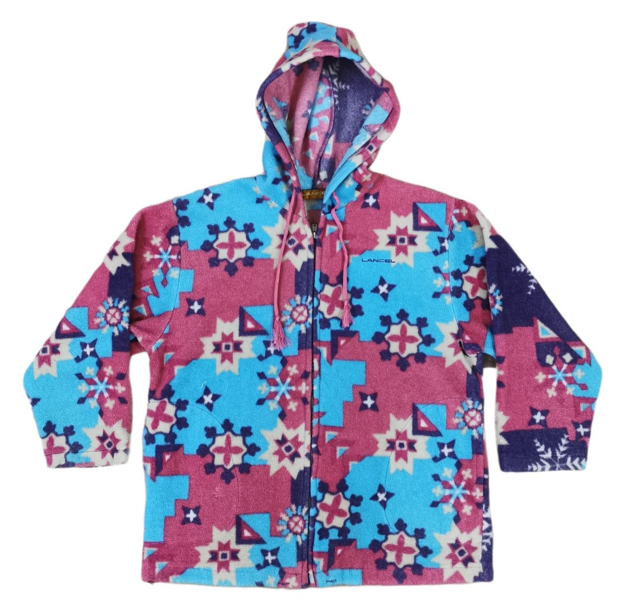 Lancel Lancel Navajo Fullprinted Fleece Hoodie Jacket Size US S / EU 44-46 / 1 - 1 Thumbnail