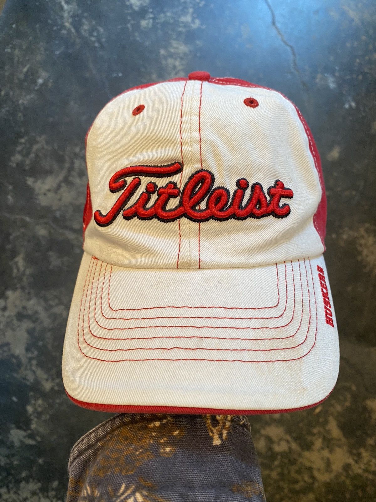 Vintage Titleist Golf Nebraska Cornhuskers Red White Hat Accessories