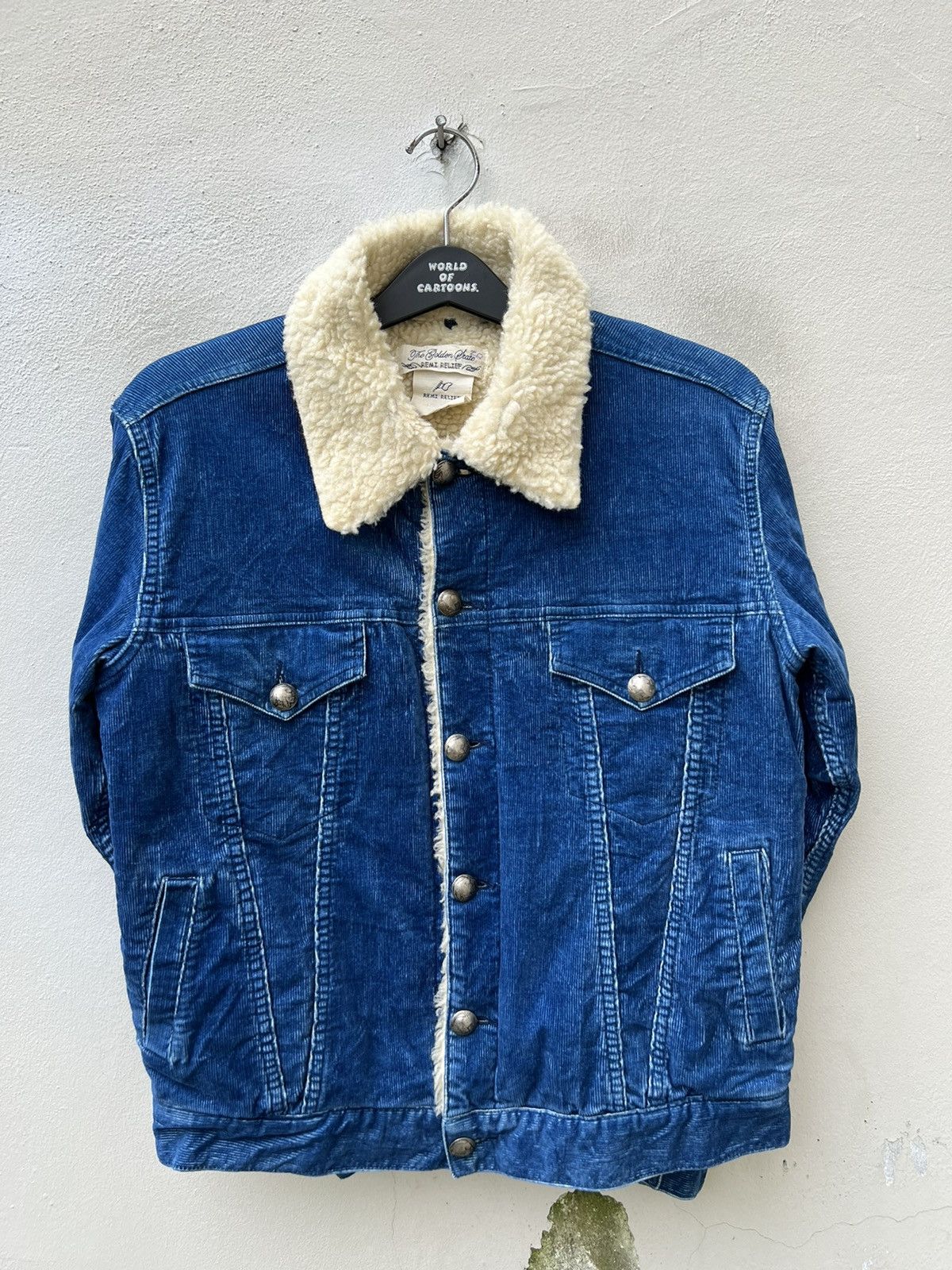 Remi Relief Remi Relief Japan Sherpa Lined Corduroy Trucker Jacket Size US S / EU 44-46 / 1 - 9 Thumbnail