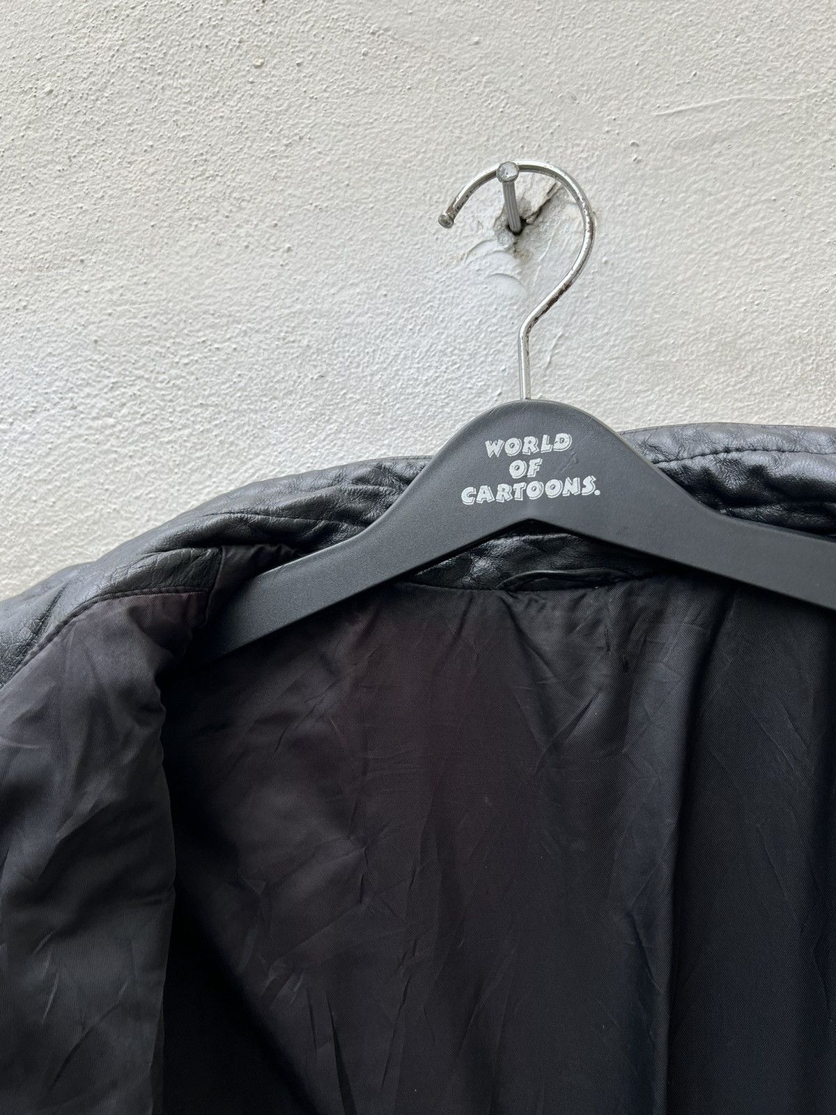 Japanese Brand Vintage 90s Skyline Club Cow Leather Oversize Bondage Jacket Size US L / EU 52-54 / 3 - 22 Thumbnail