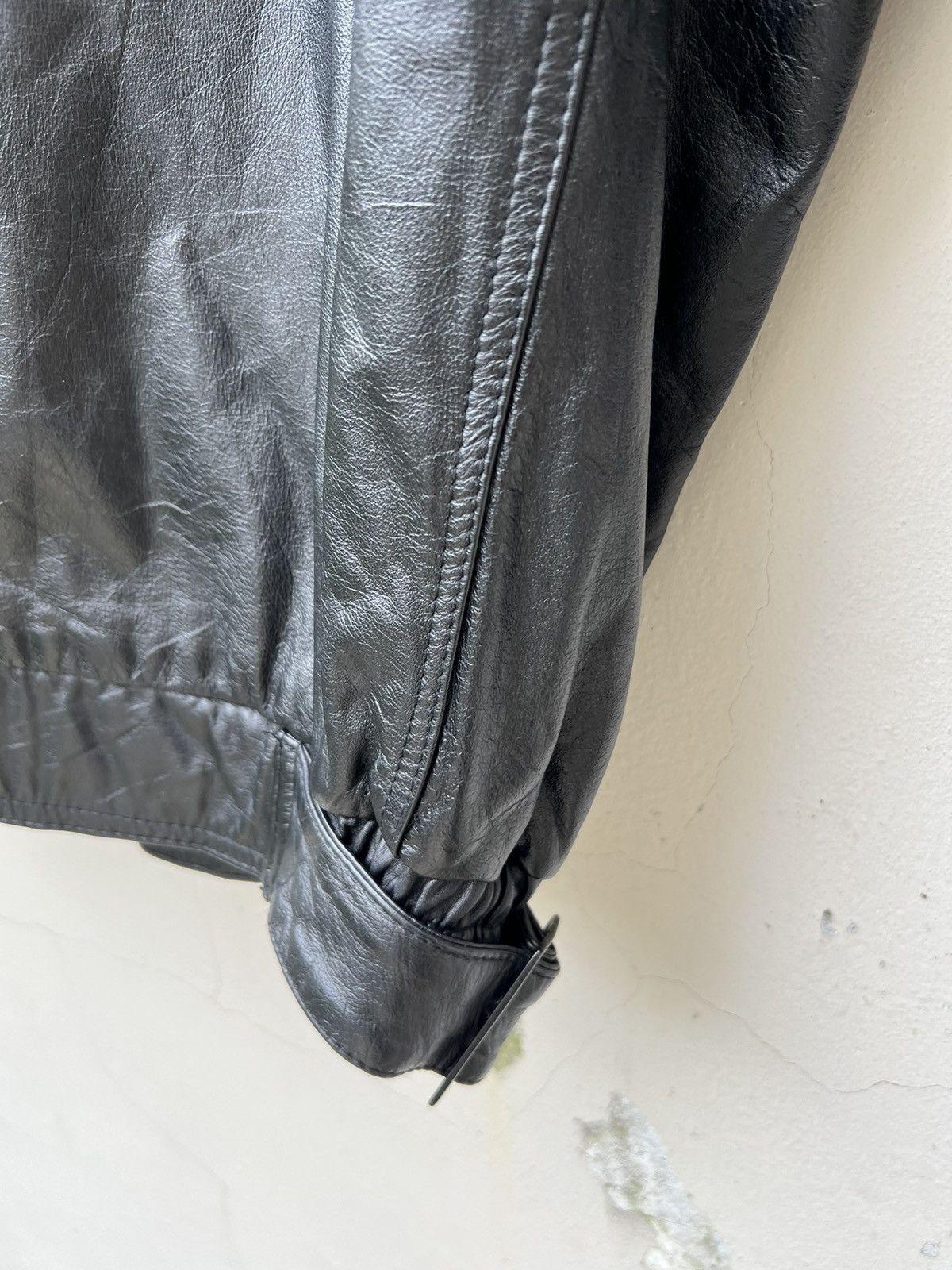 Japanese Brand Vintage 90s Skyline Club Cow Leather Oversize Bondage Jacket Size US L / EU 52-54 / 3 - 17 Thumbnail