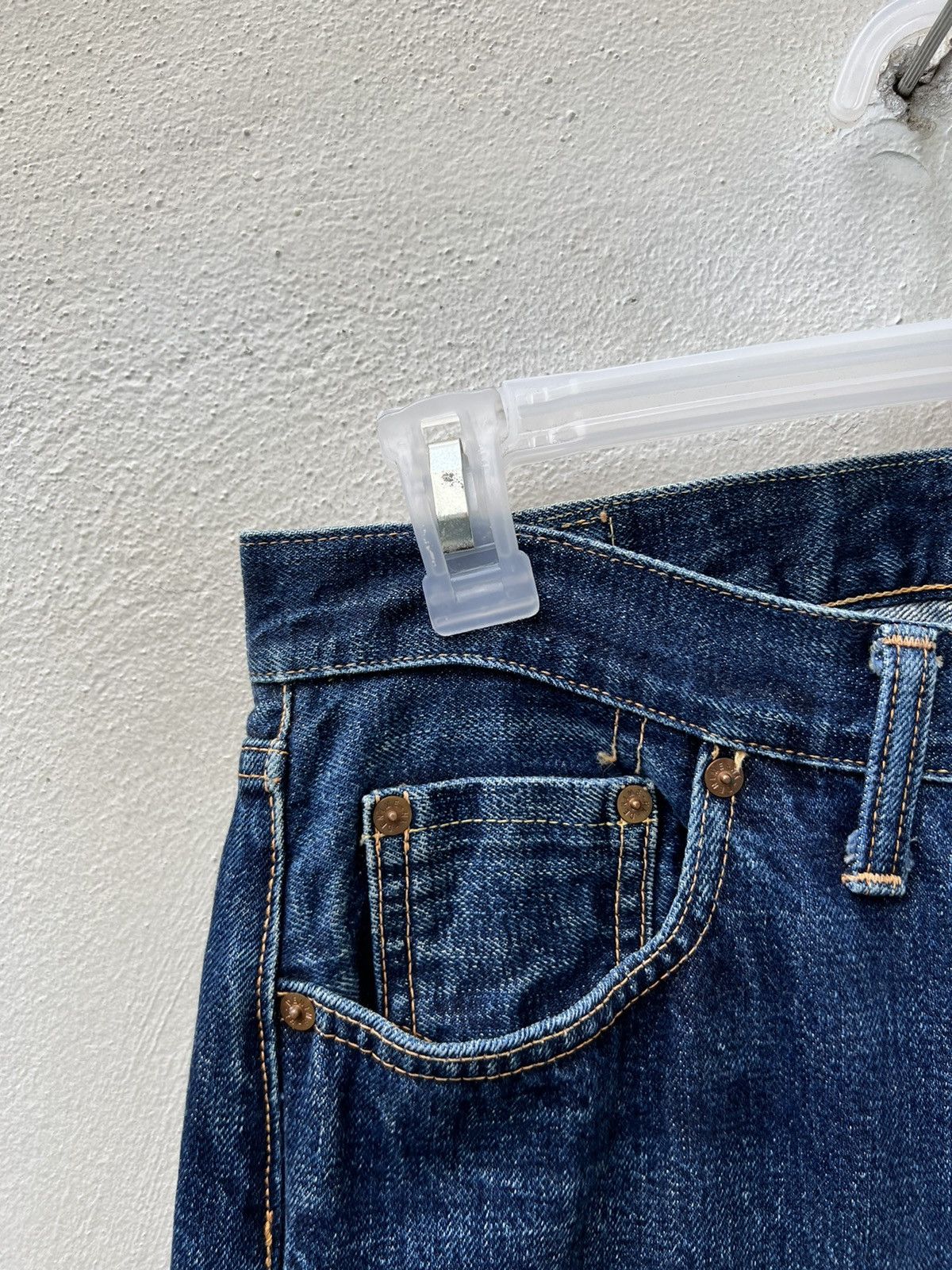 Denime Vtg 90s DENIME Orizzonti Leather Patch Selvedge Denim Jeans Size US 30 / EU 46 - 8 Thumbnail