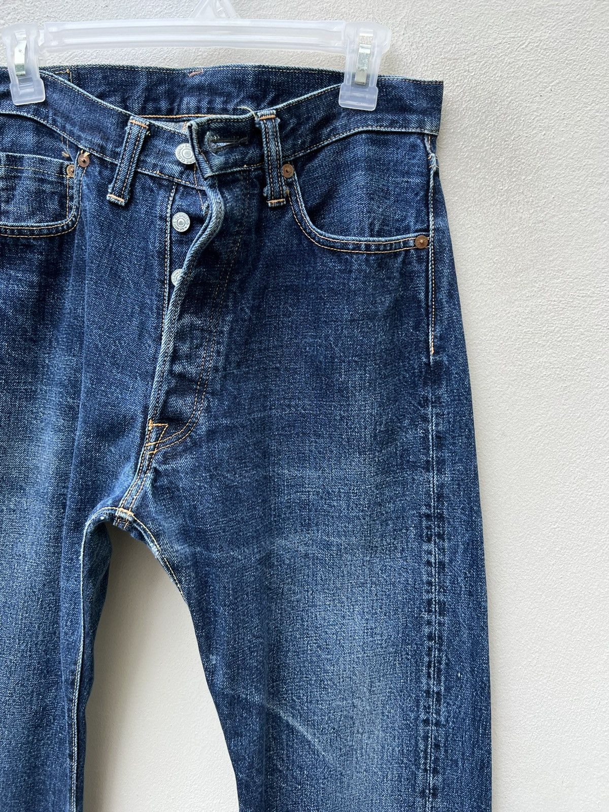 Denime Vtg 90s DENIME Orizzonti Leather Patch Selvedge Denim Jeans Size US 30 / EU 46 - 12 Thumbnail