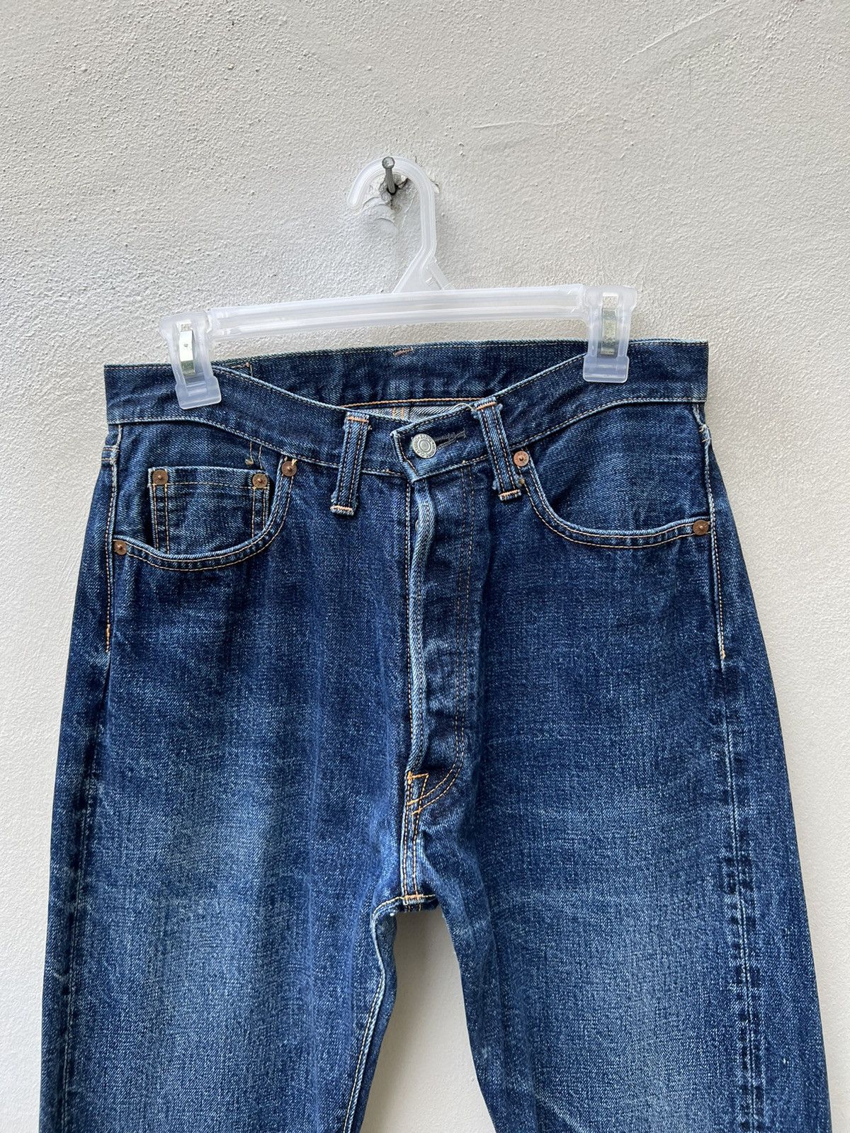 Denime Vtg 90s DENIME Orizzonti Leather Patch Selvedge Denim Jeans Size US 30 / EU 46 - 7 Thumbnail