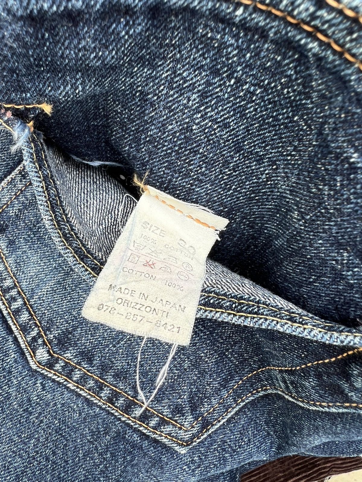 Denime Vtg 90s DENIME Orizzonti Leather Patch Selvedge Denim Jeans Size US 30 / EU 46 - 23 Thumbnail