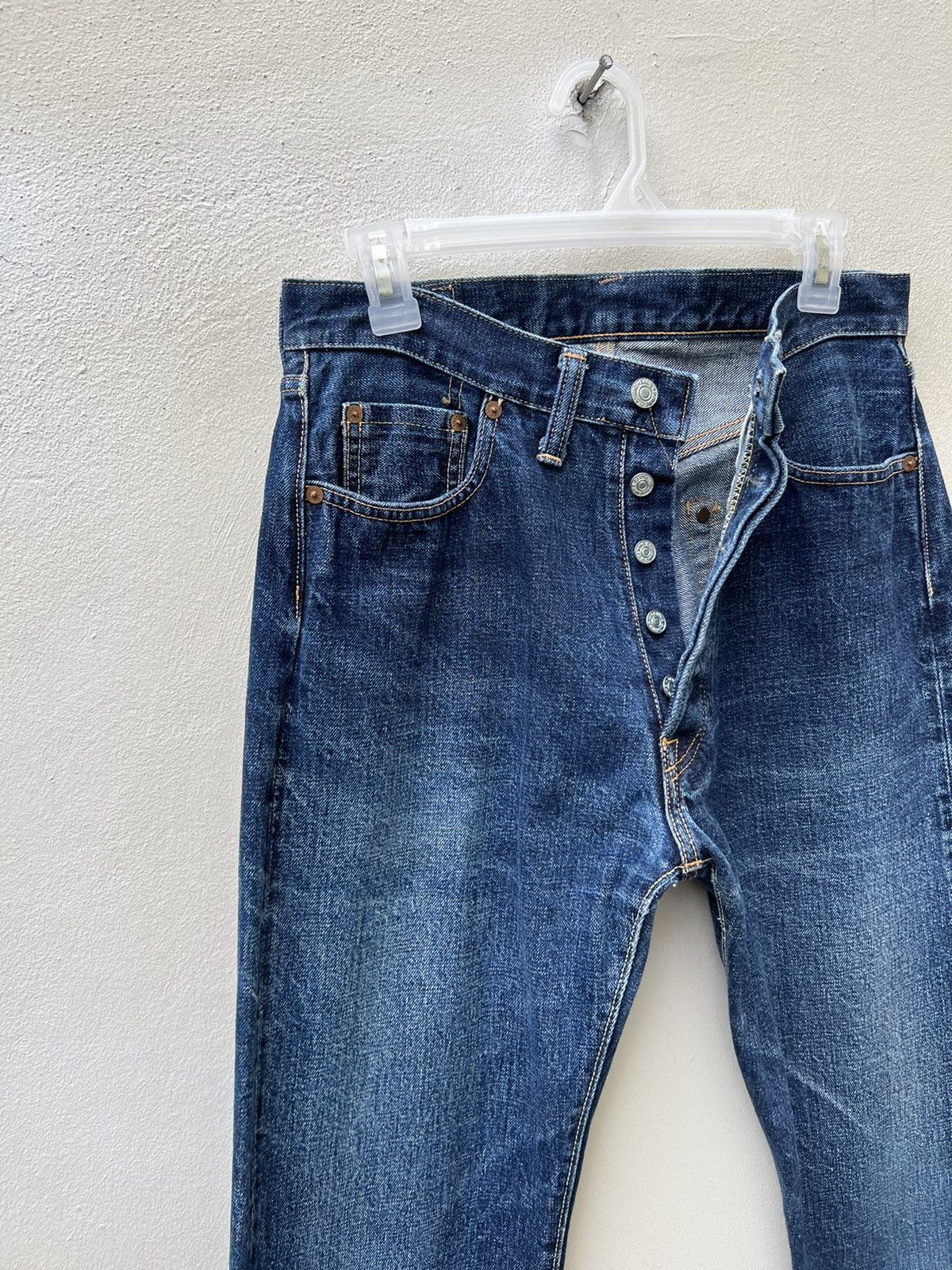 Denime Vtg 90s DENIME Orizzonti Leather Patch Selvedge Denim Jeans Size US 30 / EU 46 - 9 Thumbnail