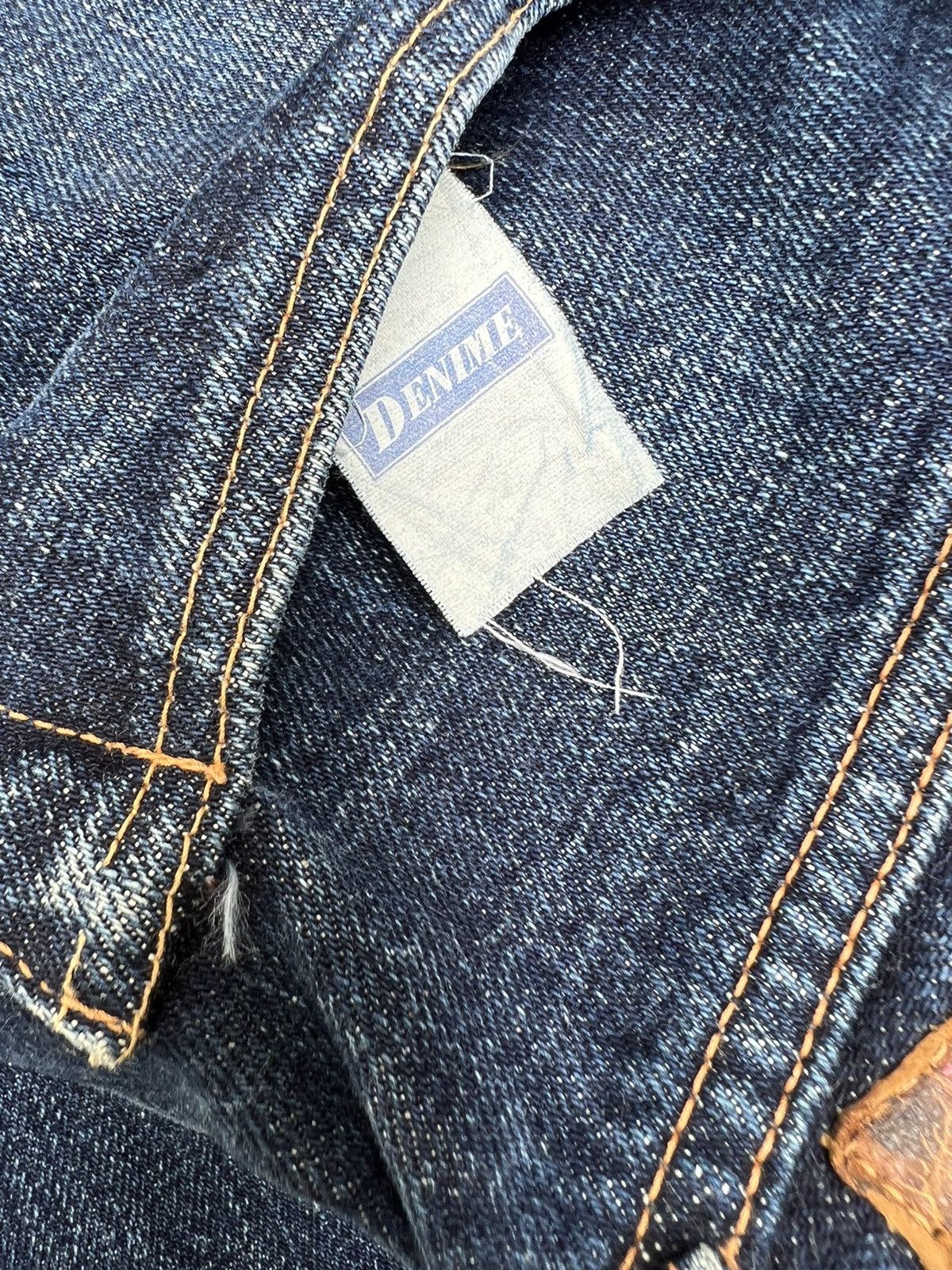 Denime Vtg 90s DENIME Orizzonti Leather Patch Selvedge Denim Jeans Size US 30 / EU 46 - 24 Thumbnail