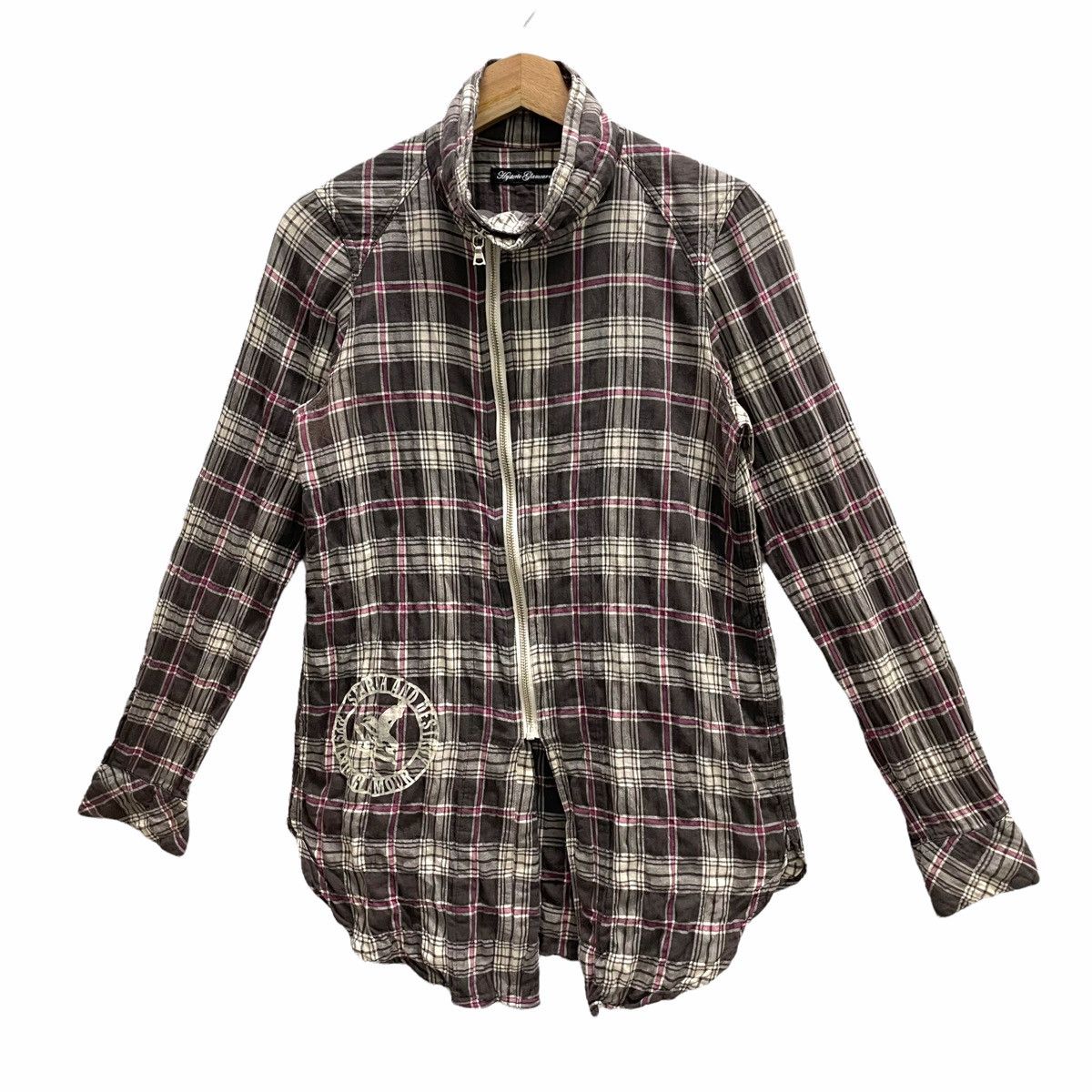 💥 HYSTERIC GLAMOUR ZIPPER CHECKED JACKET