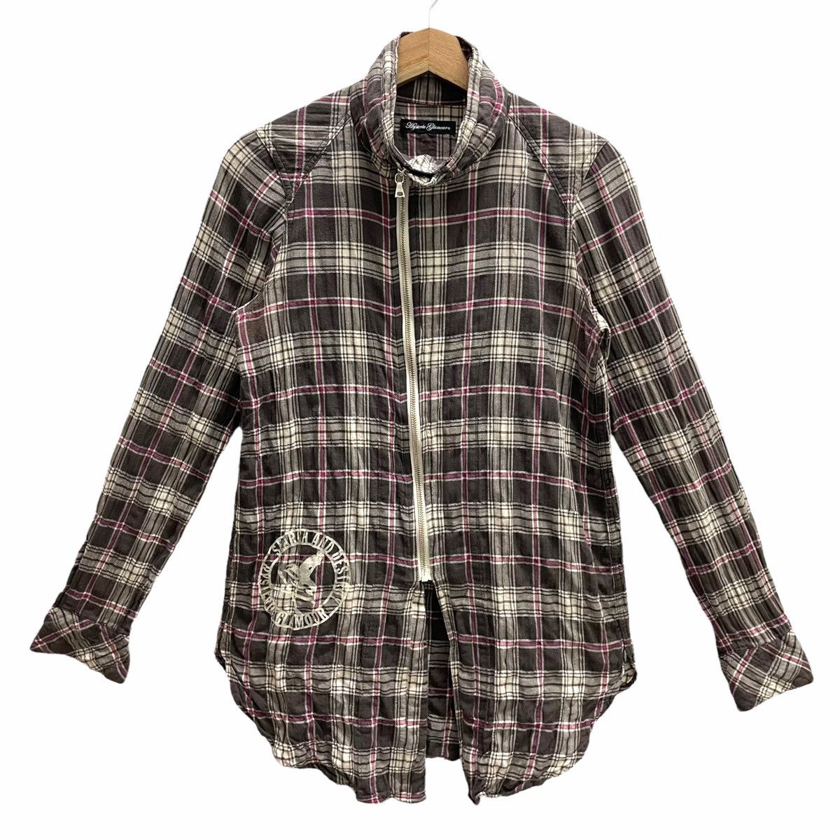 💥 HYSTERIC GLAMOUR ZIPPER CHECKED JACKET