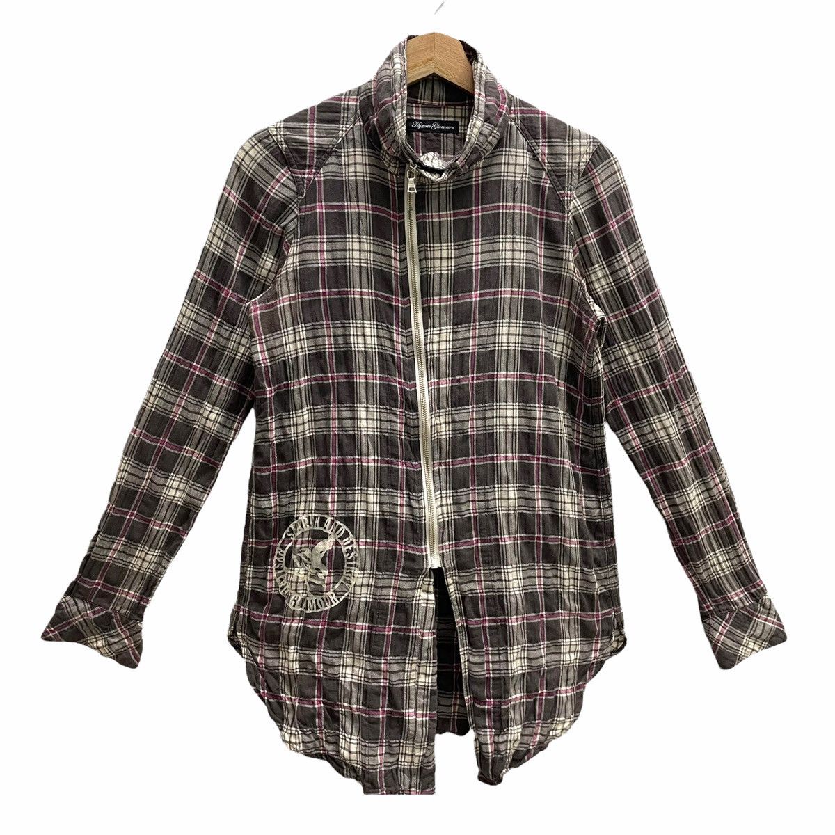 💥 HYSTERIC GLAMOUR ZIPPER CHECKED JACKET