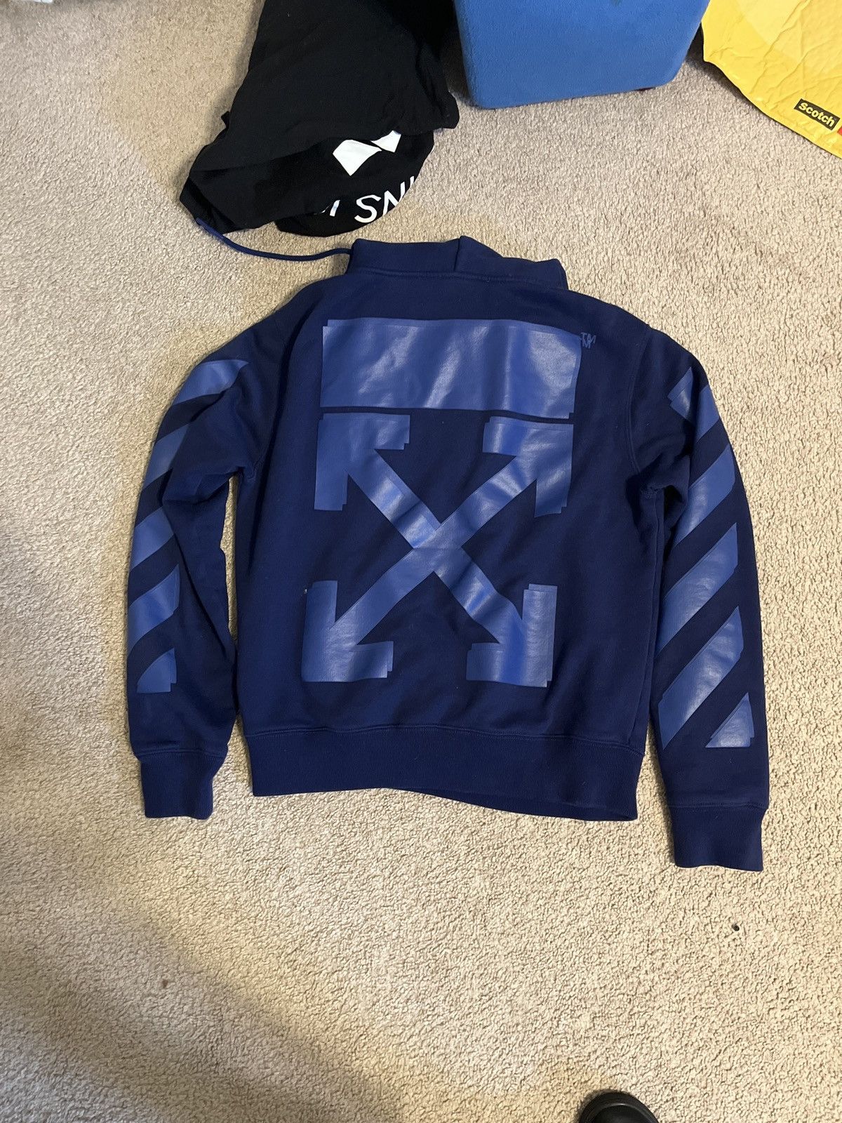 Off-White Offwhite blue arrow hoodie Size US M / EU 48-50 / 2 - 6 Thumbnail