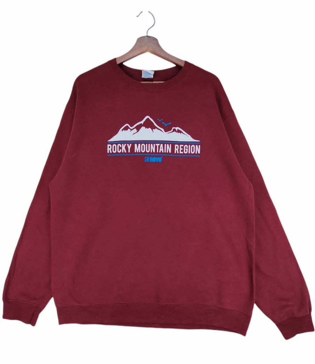 image of The Mountain x Vintage Rocky Mountain Region Navs Big Logo in Red, Men's (Size Large)