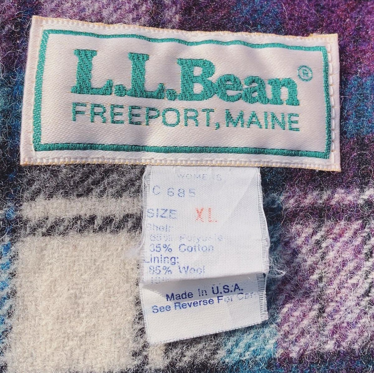 L.L. Bean RARE 90s Vintage Purple LL Bean Long Parka Jacket Size L / US 10 / IT 46 - 4 Thumbnail
