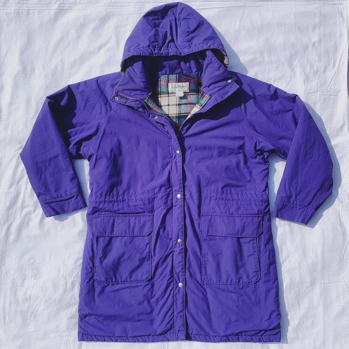 L.L. Bean RARE 90s Vintage Purple LL Bean Long Parka Jacket Size L / US 10 / IT 46 - 1 Thumbnail