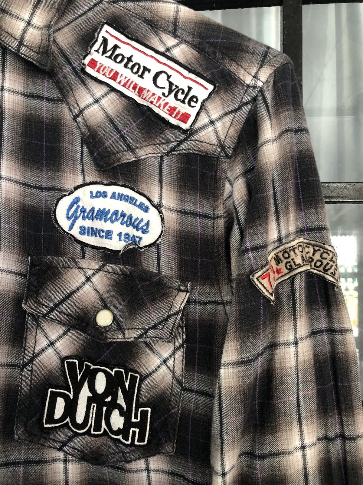 Flannel Von Dutch Flannel Shirt With Patches Size US S / EU 44-46 / 1 - 3 Thumbnail