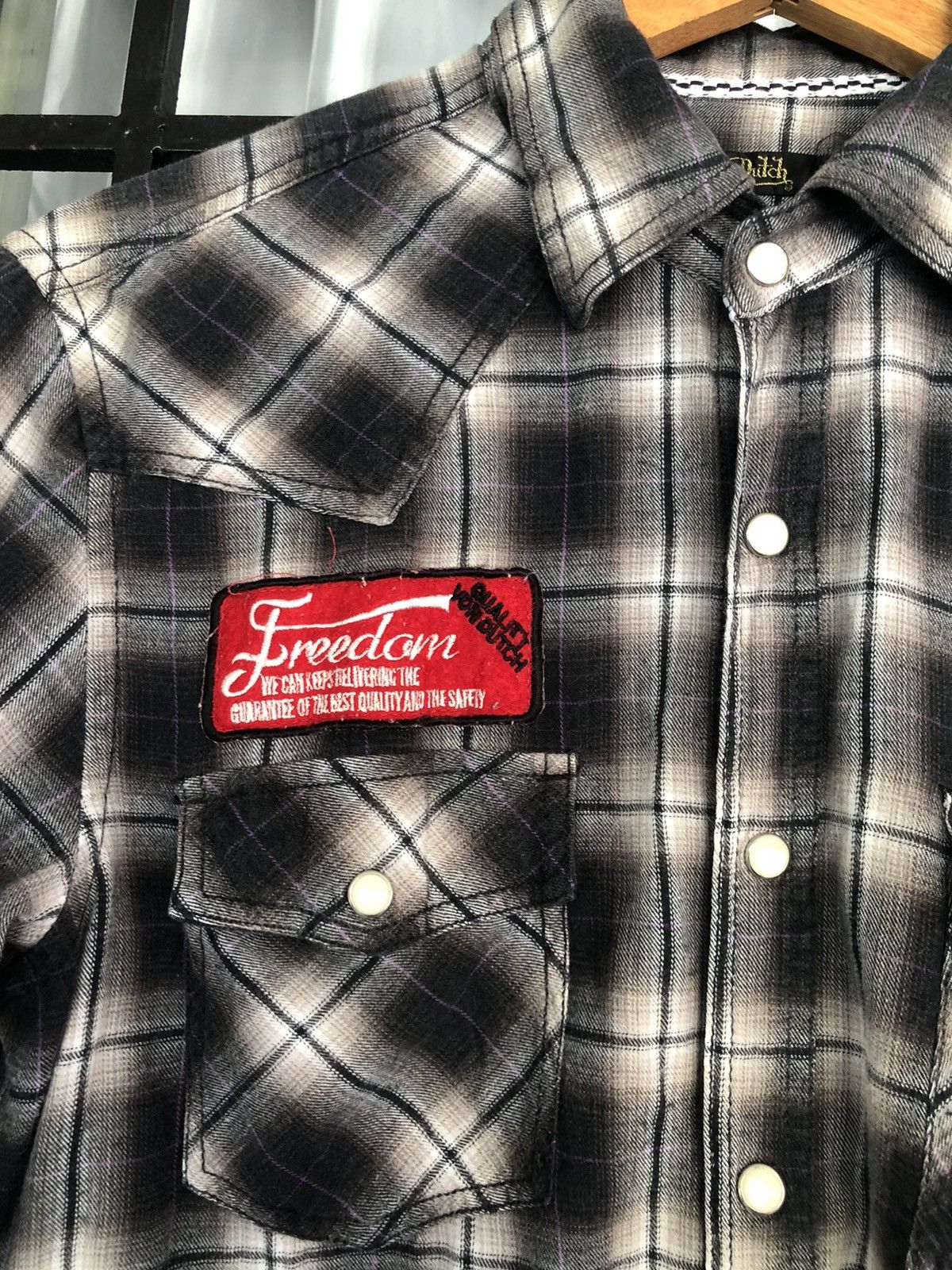 Flannel Von Dutch Flannel Shirt With Patches Size US S / EU 44-46 / 1 - 4 Thumbnail