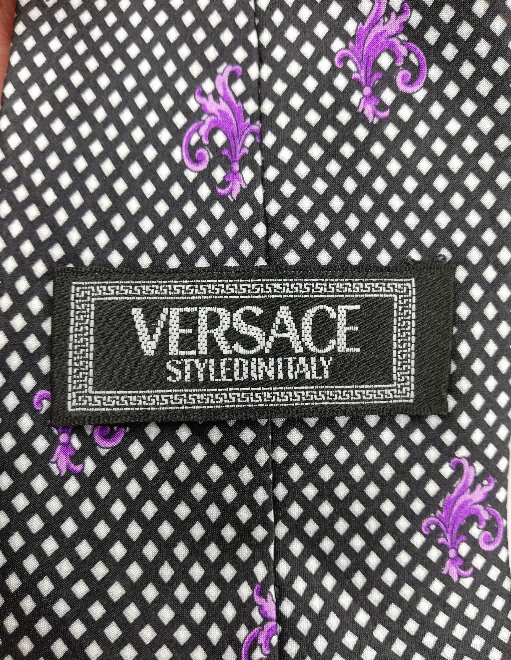 Designer Versace StyledinItaly 100% imported Fabric Italy Necktie Size ONE SIZE - 5 Thumbnail