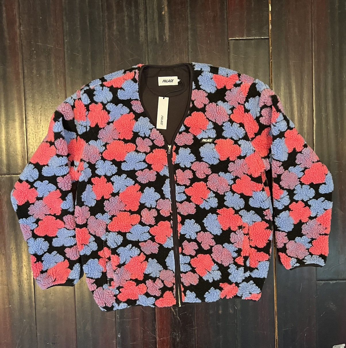 Palace Palace Shearling Cardigan Size L- Multi | Grailed