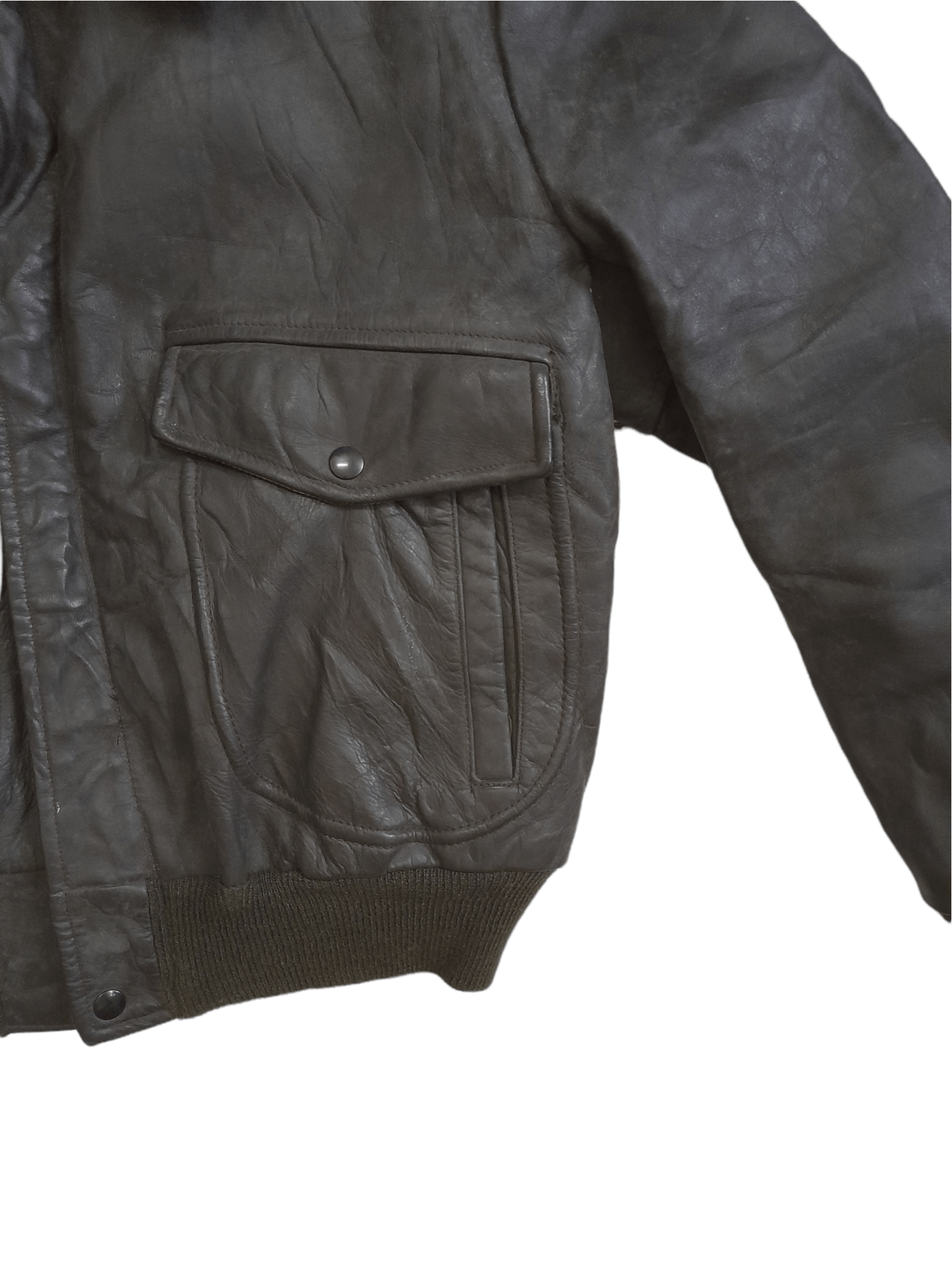 Sears × Vintage 70s Sears Leather Jacket Sherpa (E365) Size US S / EU 44-46 / 1 - 7 Thumbnail