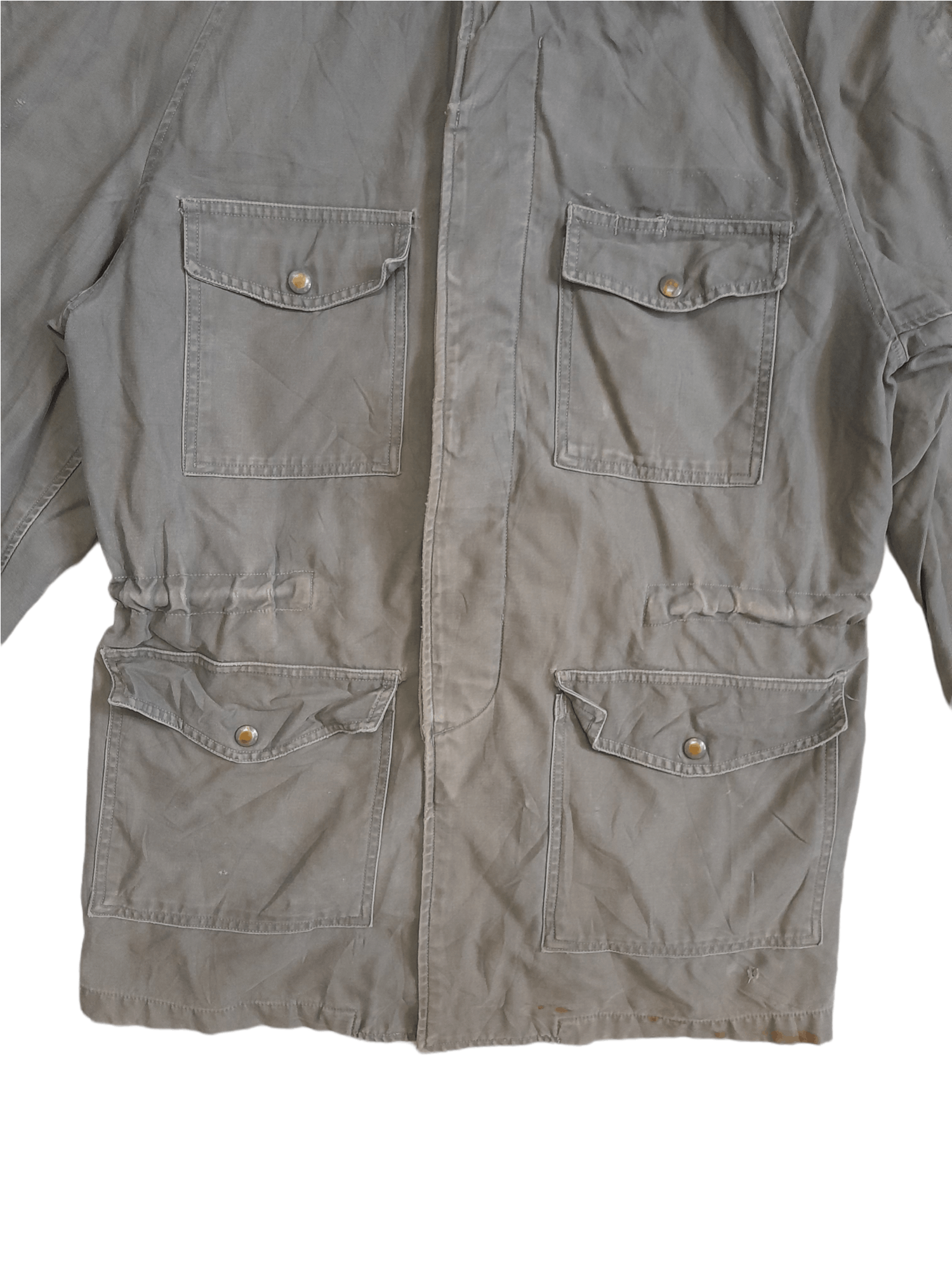 Vintage 70s Conmar Sage Green Sateen Military Jacket (E366) Size US S / EU 44-46 / 1 - 2 Thumbnail
