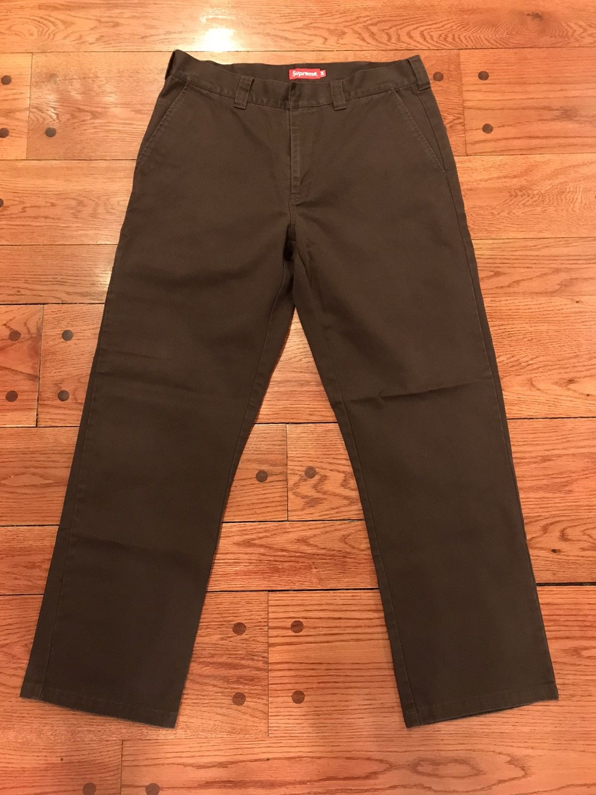 Supreme Supreme Work Pants Chino Brown SS22 Size 34 | Grailed