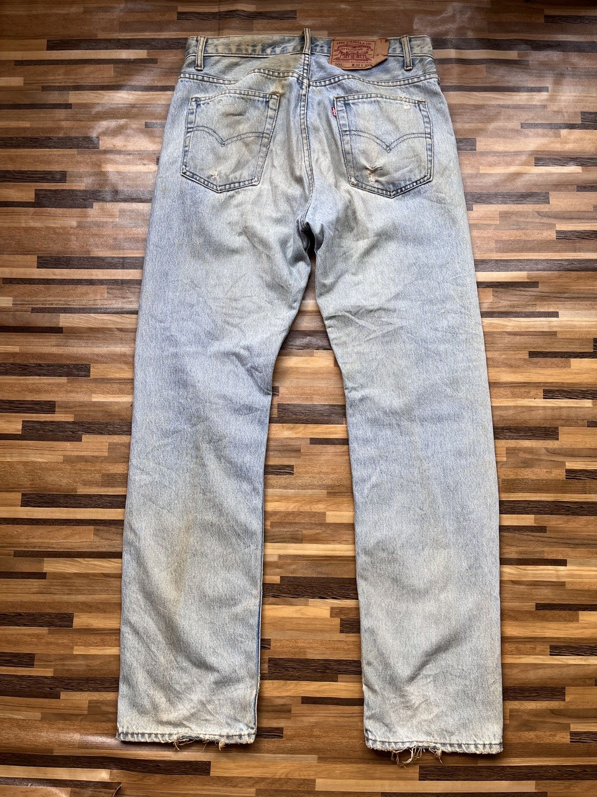 Levi's Vintage Clothing Ripped Levis 501 Vintage 1993 Straight Cut Made In USA Size US 32 / EU 48 - 21 Thumbnail