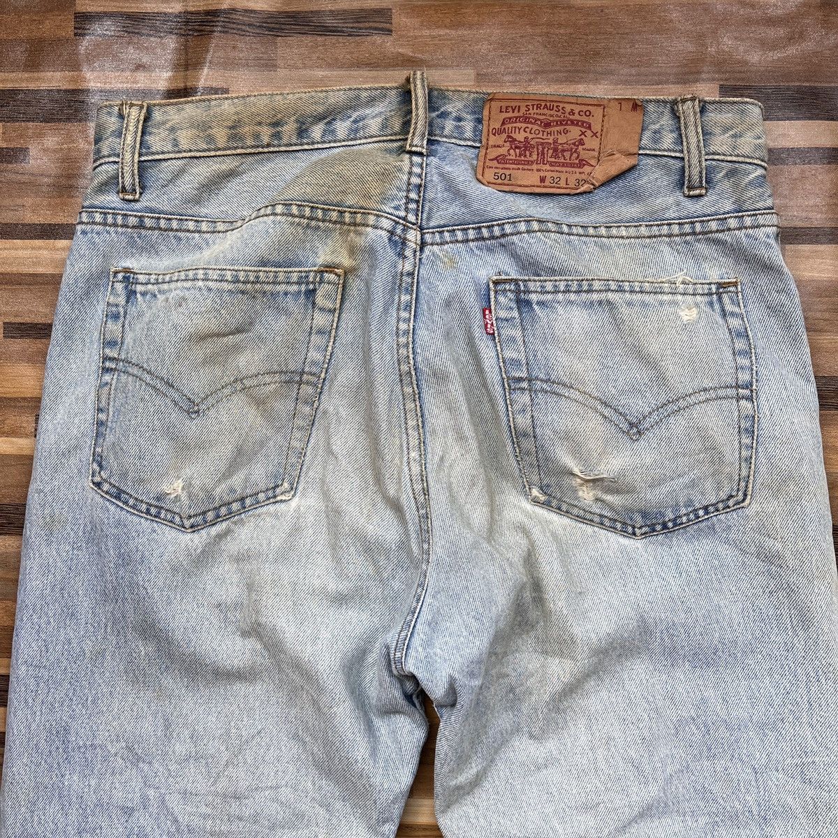 Levi's Vintage Clothing Ripped Levis 501 Vintage 1993 Straight Cut Made In USA Size US 32 / EU 48 - 20 Thumbnail