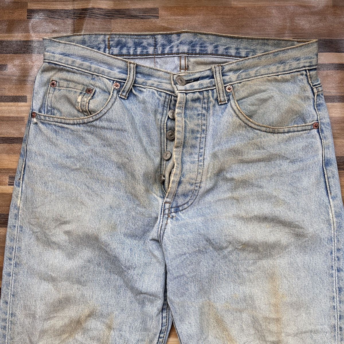 Levi's Vintage Clothing Ripped Levis 501 Vintage 1993 Straight Cut Made In USA Size US 32 / EU 48 - 5 Thumbnail
