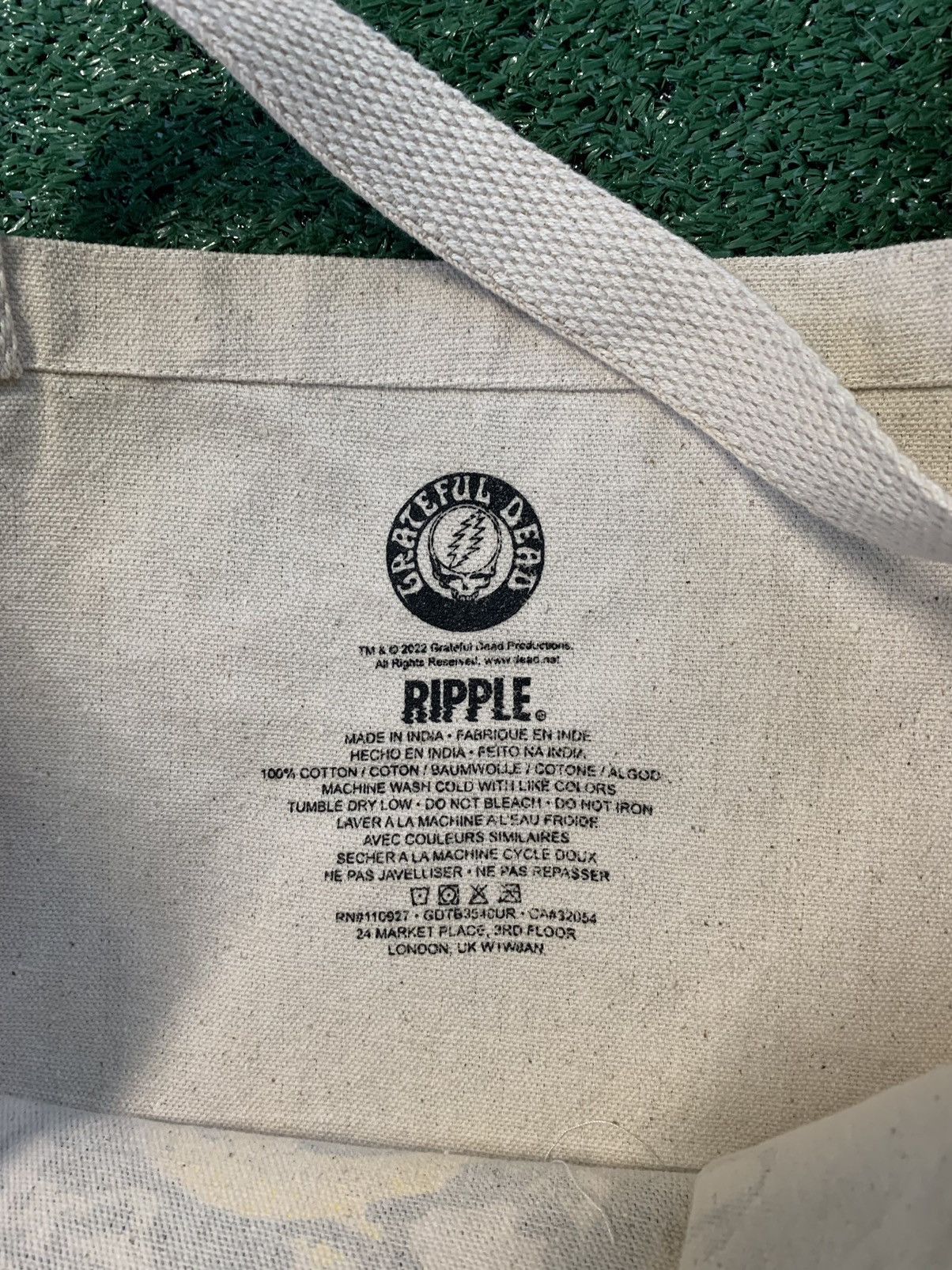 Grateful Dead The Grateful Dead Hemp Tote Bag Size ONE SIZE - 4 Thumbnail