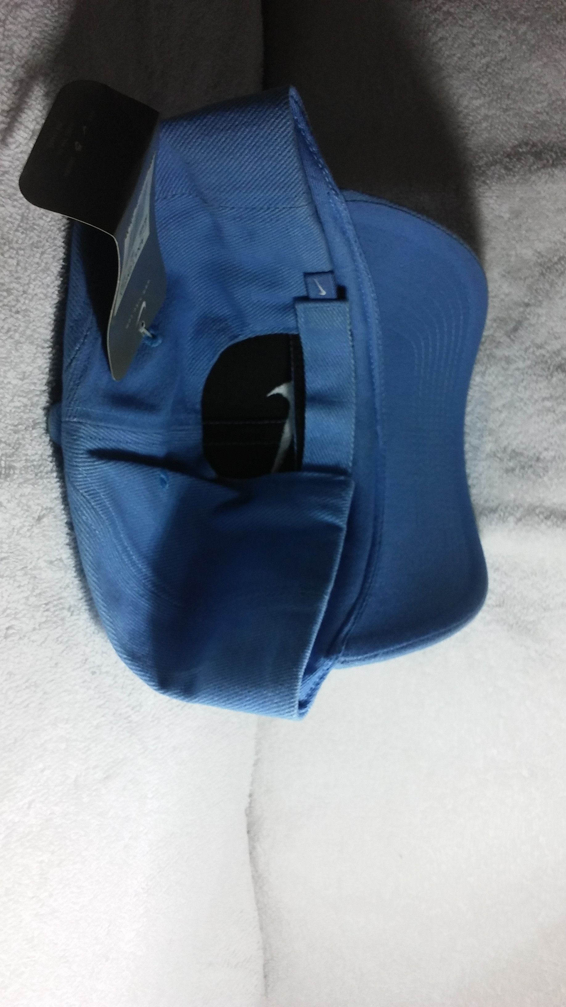 Nike Blue Hat White Nike Swoosh Size ONE SIZE - 3 Thumbnail
