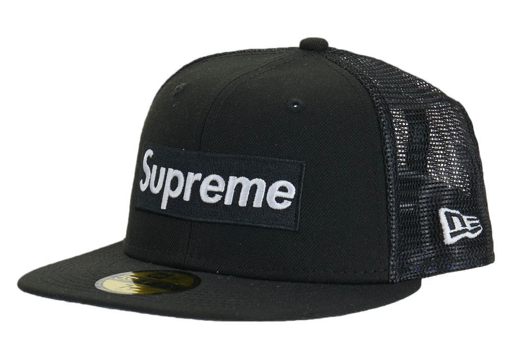 New Era × Supreme NWT (7 1/2) Supreme x New Era Box Logo Mesh Back - Black Size ONE SIZE - 1 Thumbnail
