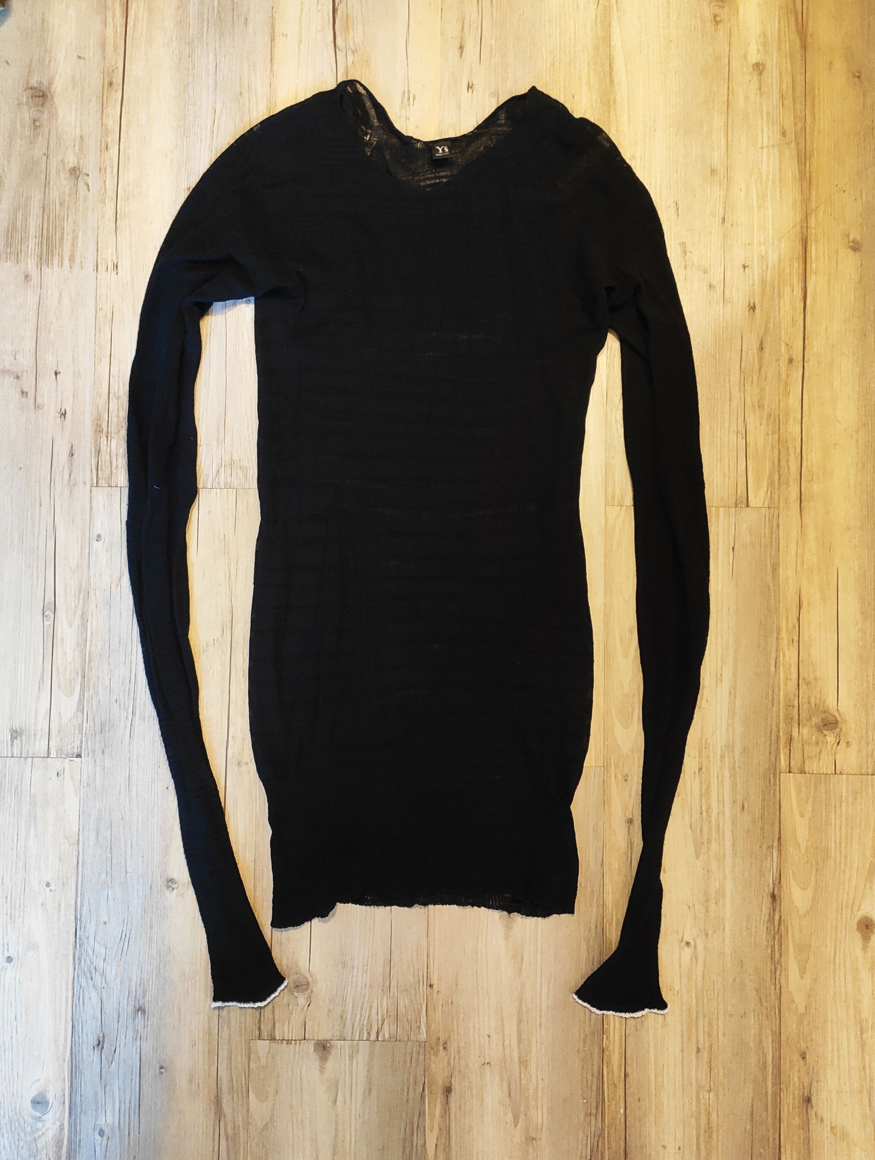 image of Yohji Yamamoto Transparent Sweater.like Uma Wang Or Rick Owens in Black, Women's (Size Large)