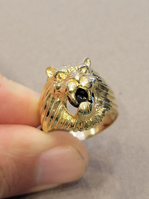 10k Solid Gold 10k Gold Lion Head Ring Size 105 Solid Gold Grailed