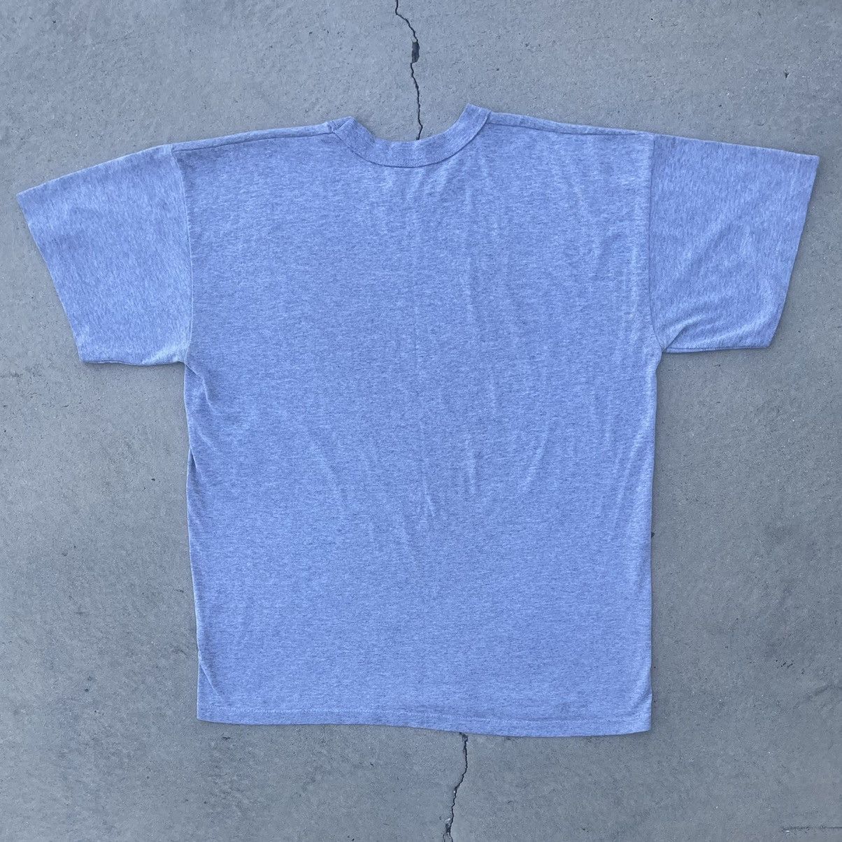 Vintage Vintage 80s Heather Grey Army Single Stitch T Shirt L Size US L / EU 52-54 / 3 - 3 Thumbnail