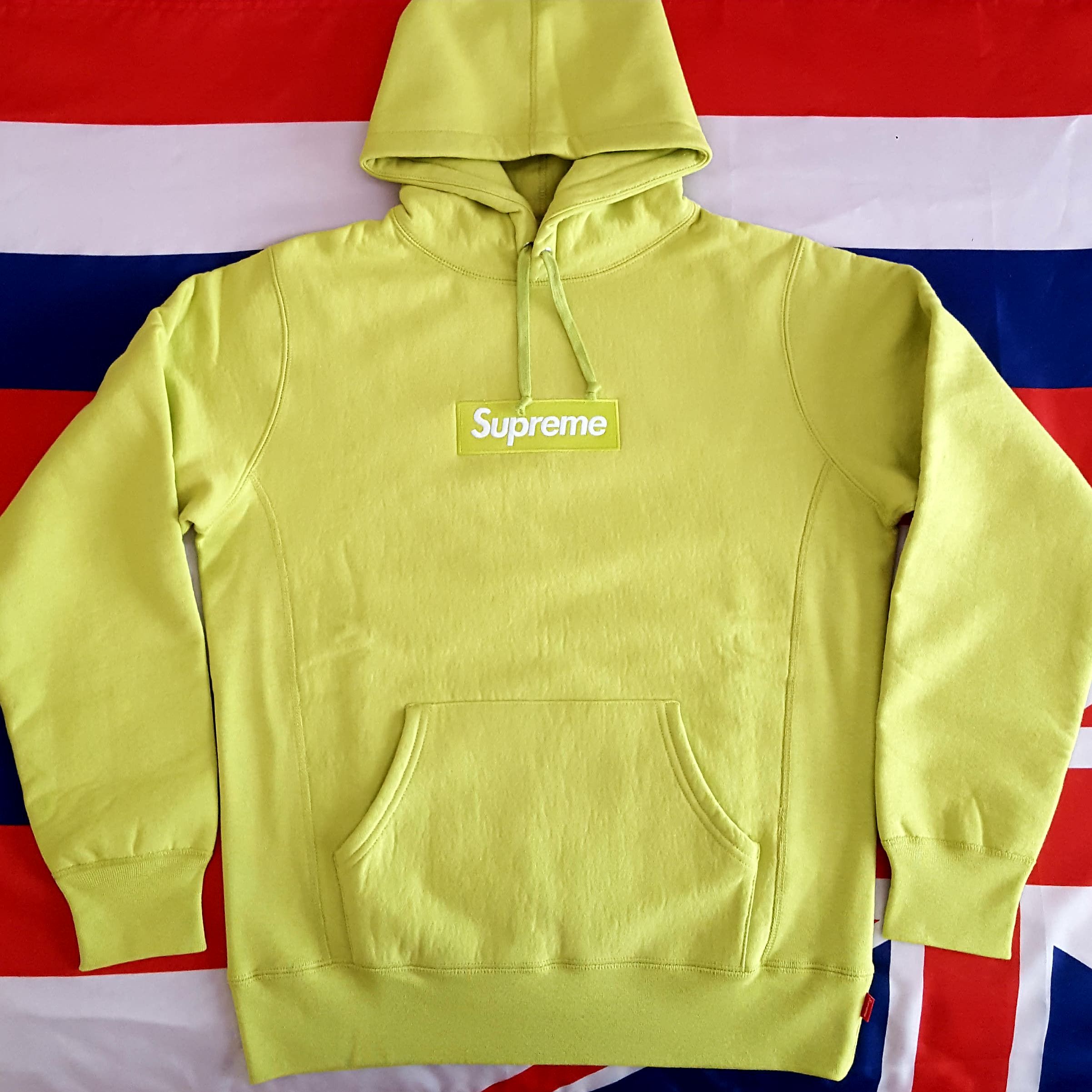 Supreme FW12 Acid Green Box Logo Hoodie Size US M / EU 48-50 / 2 - 2 Thumbnail
