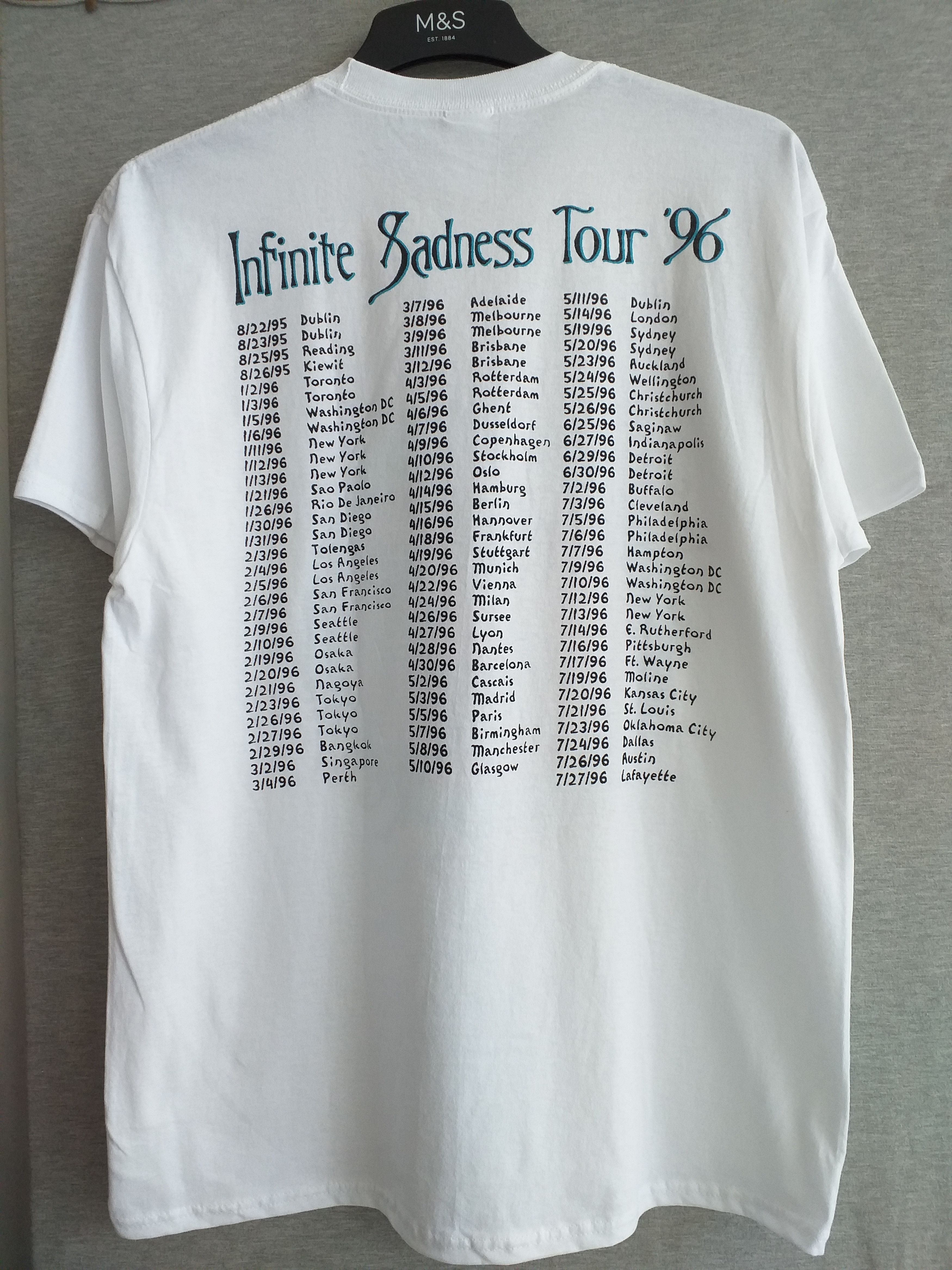Band Tees The Smashing pumpkins Infinite Sadness Tour Reprint T Shirt Size US L / EU 52-54 / 3 - 2 Thumbnail