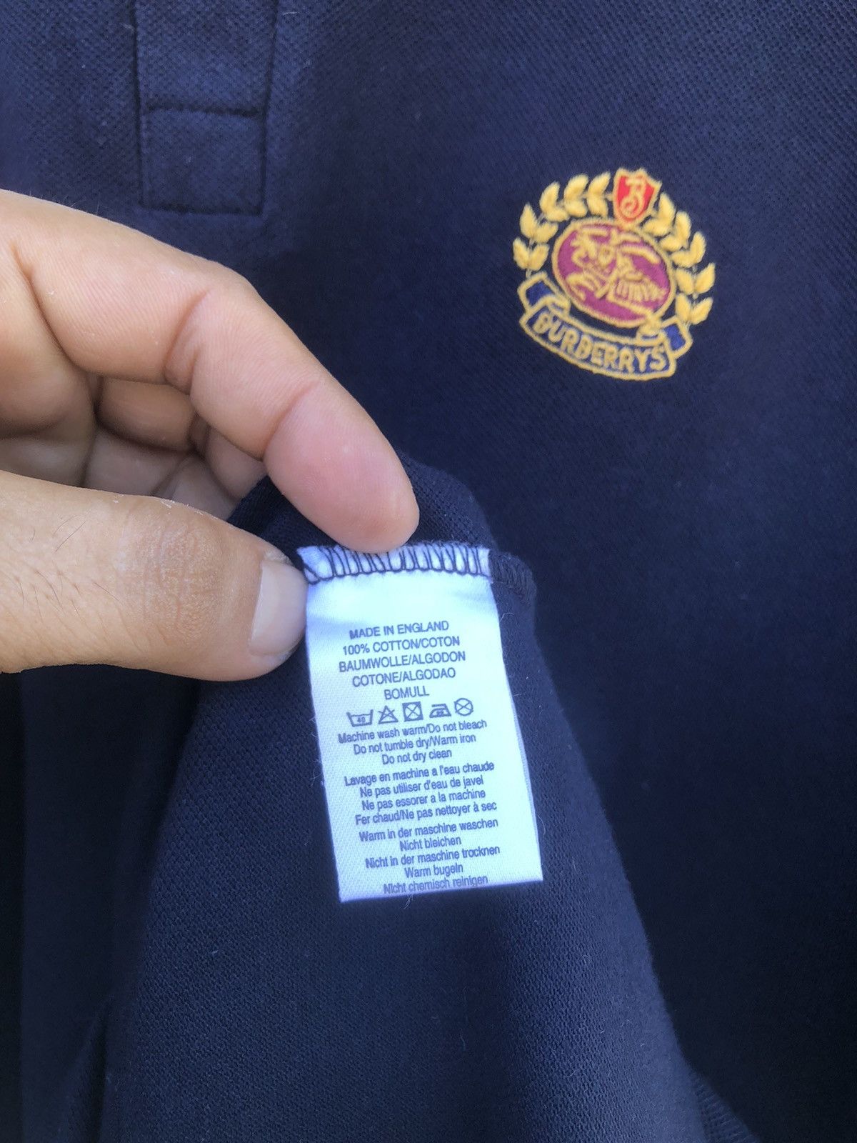 Burberry × Vintage Last Drop🔥Rare🔥Vintage‼️Burberrys Polo Shirt Size US S / EU 44-46 / 1 - 7 Thumbnail