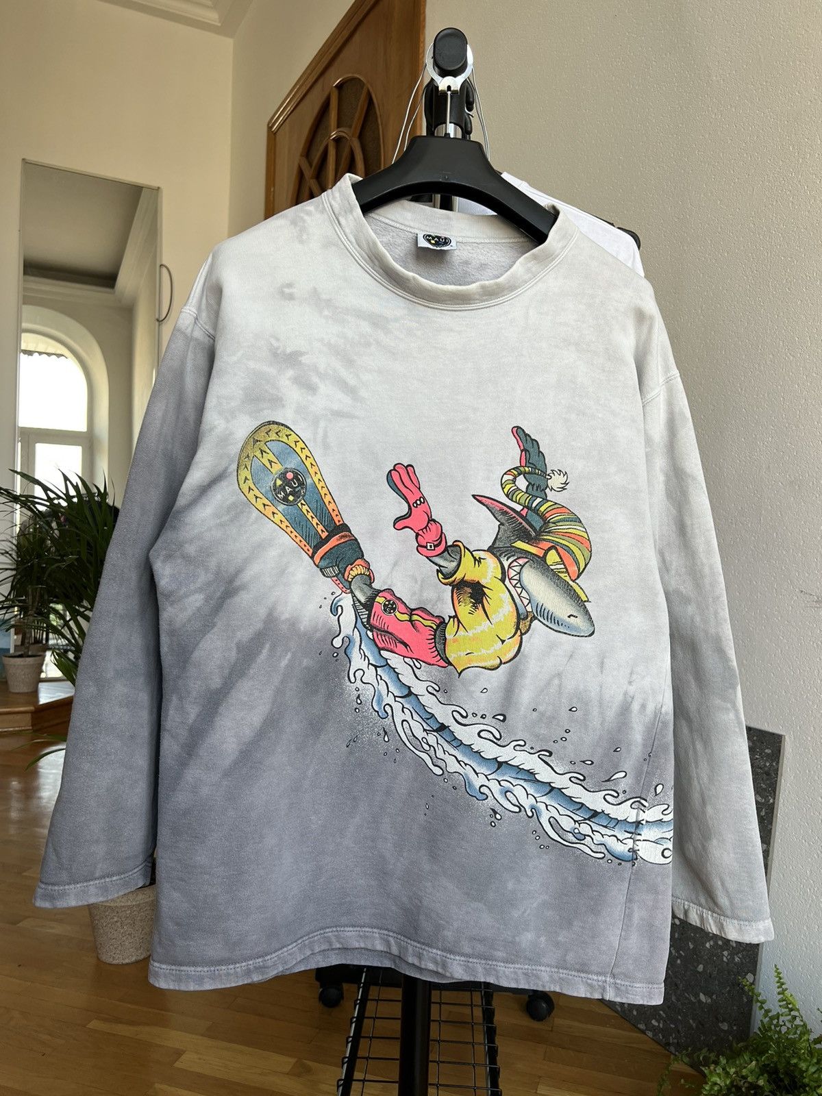 Maui and Sons × Vintage 90s Vintage Maui and Sons Surf King Shark Man Sweatshirt Size US M / EU 48-50 / 2 - 5 Thumbnail