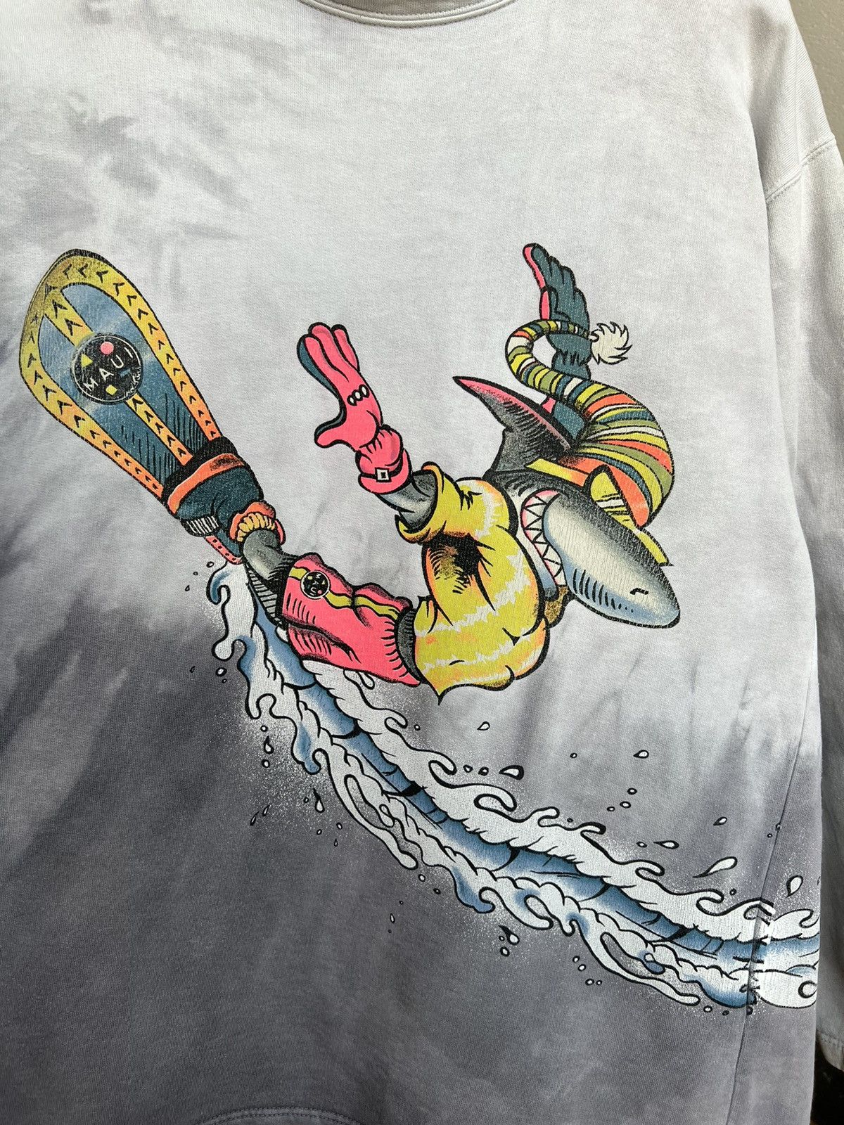 Maui and Sons × Vintage 90s Vintage Maui and Sons Surf King Shark Man Sweatshirt Size US M / EU 48-50 / 2 - 7 Thumbnail