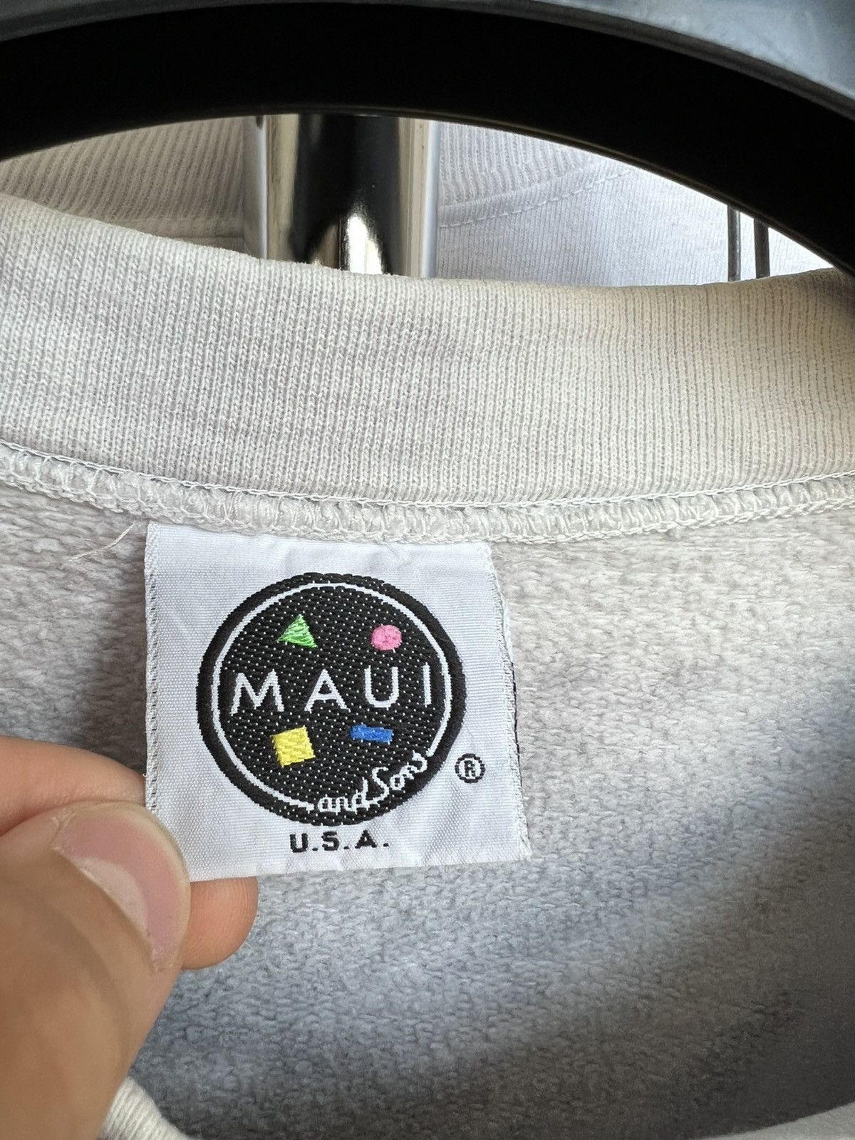 Maui and Sons × Vintage 90s Vintage Maui and Sons Surf King Shark Man Sweatshirt Size US M / EU 48-50 / 2 - 10 Thumbnail
