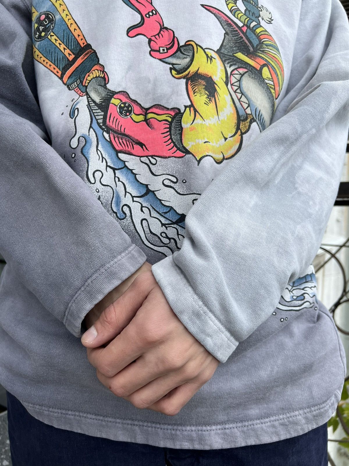 Maui and Sons × Vintage 90s Vintage Maui and Sons Surf King Shark Man Sweatshirt Size US M / EU 48-50 / 2 - 17 Thumbnail