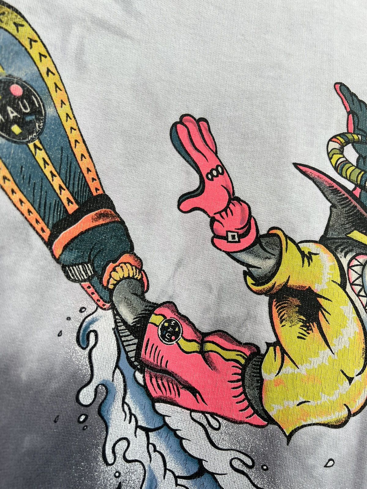 Maui and Sons × Vintage 90s Vintage Maui and Sons Surf King Shark Man Sweatshirt Size US M / EU 48-50 / 2 - 8 Thumbnail