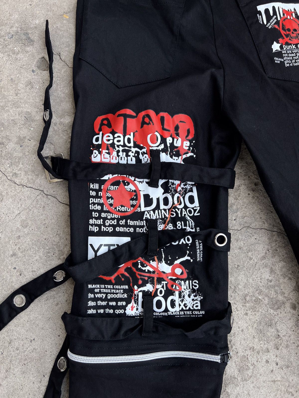 Japanese Brand Punk Anarchy Seditionaries Style Pants bondage Size US 29 - 13 Thumbnail
