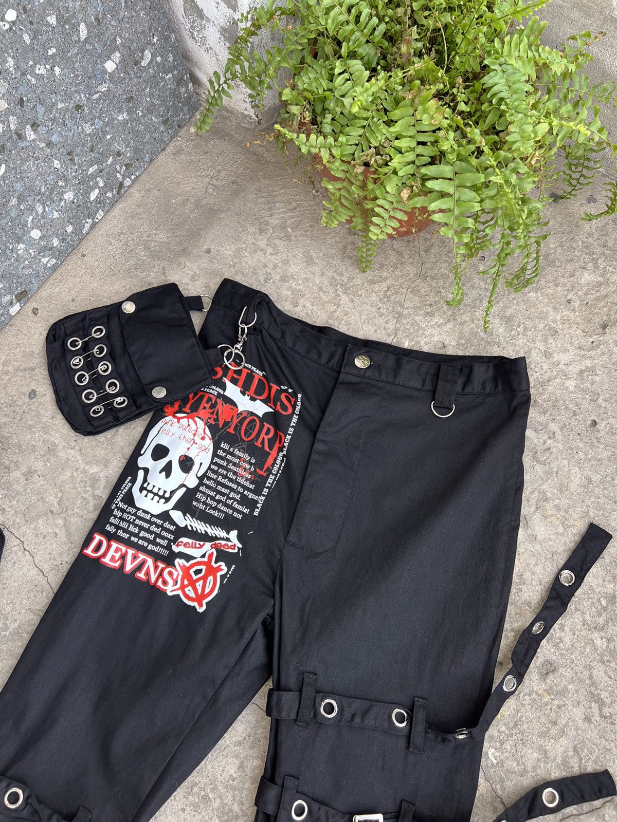 Japanese Brand Punk Anarchy Seditionaries Style Pants bondage Size US 29 - 6 Thumbnail